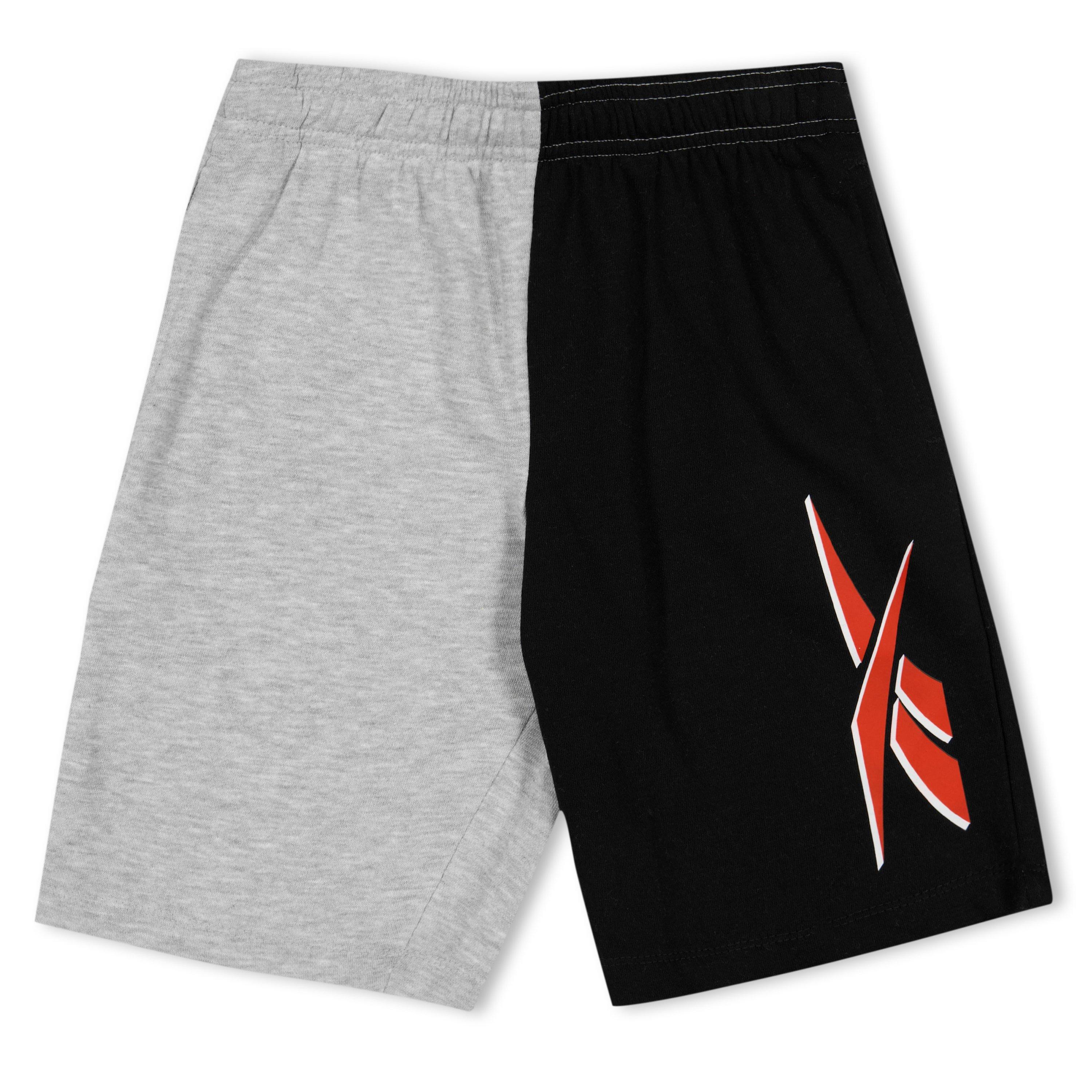 Lt Grey Heather - Reebok - Kids' Jersey Jogger Shorts - 1