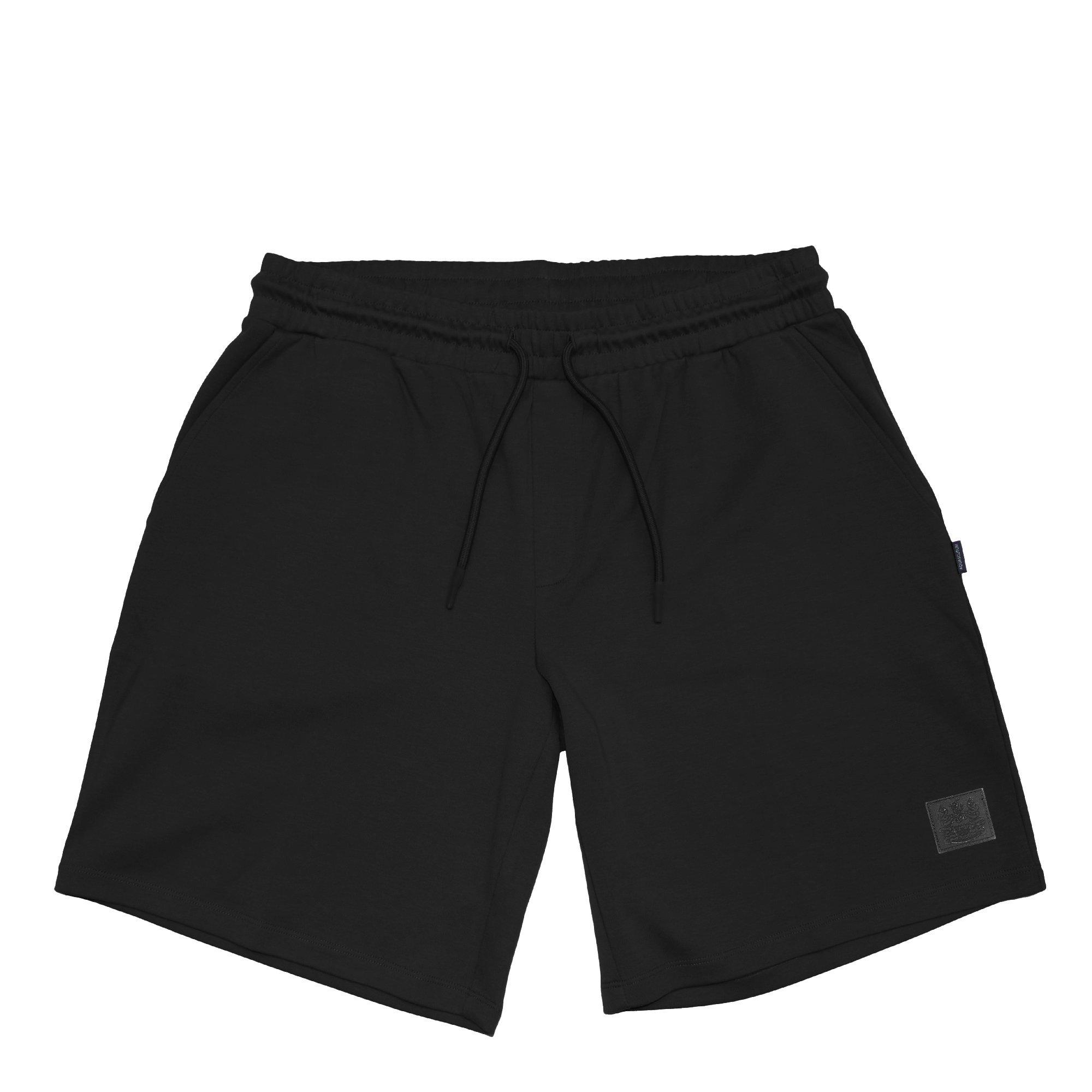 Black - Aquascutum - Men's Fleece Jogger Shorts - 1