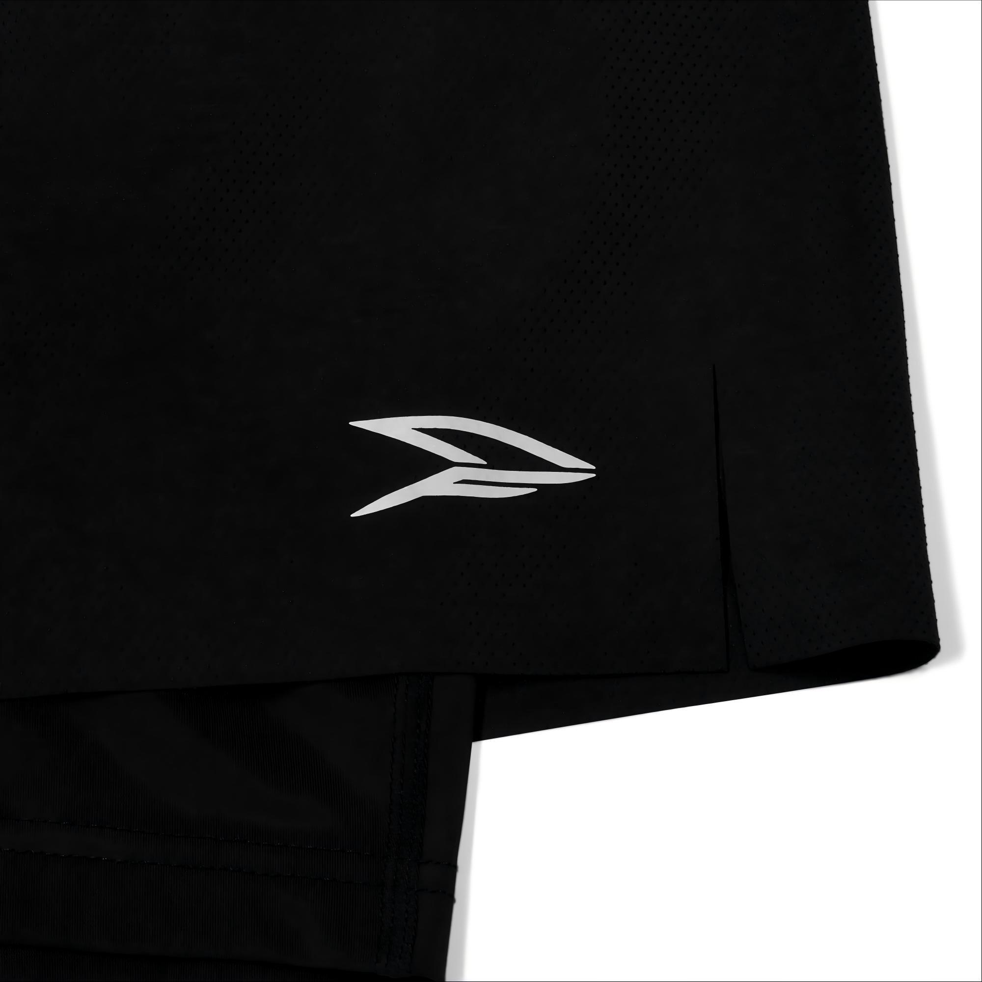 Black - No Fear - No Fear 2-in-1 Compression Shorts Mens - 4