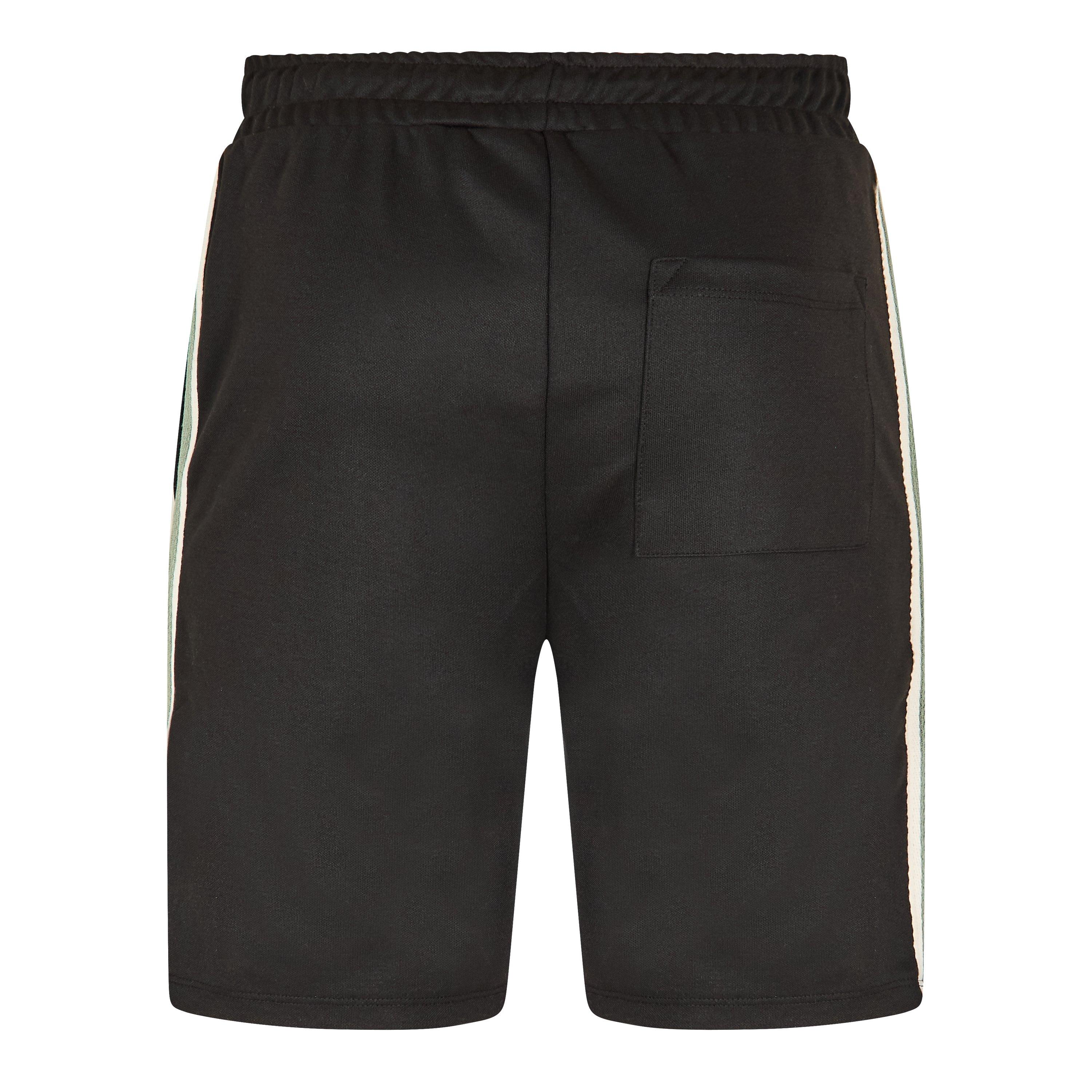 Black/Olive - Criminal Damage - Men's Wise Fleece Jogger Shorts - 2