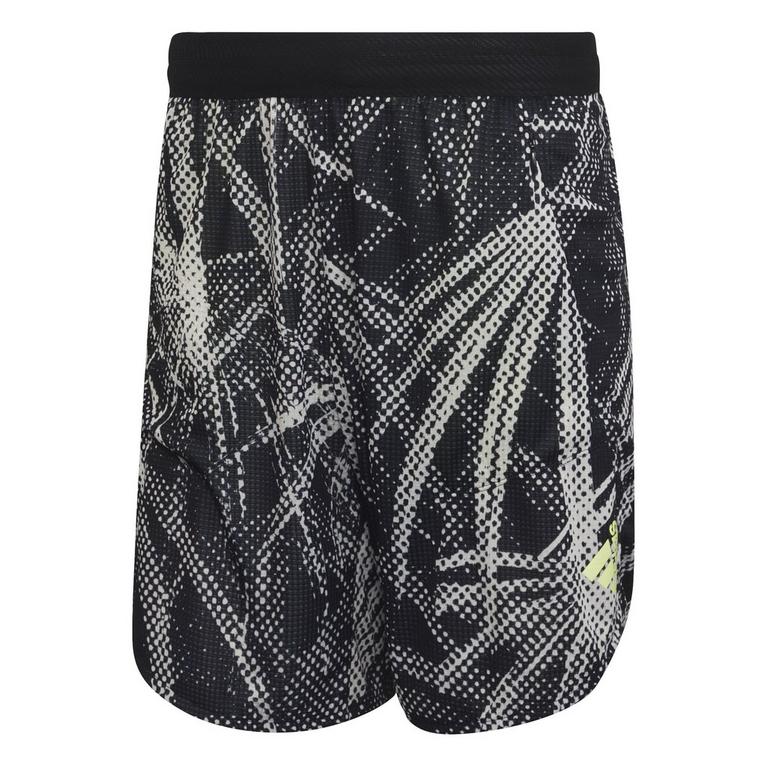 Noir/Blanc - adidas - tooth plaque leopard print shorts - 1