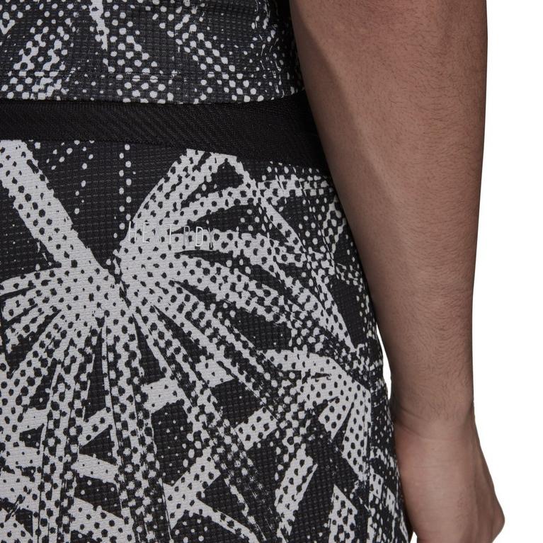 Noir/Blanc - adidas - tooth plaque leopard print shorts - 5