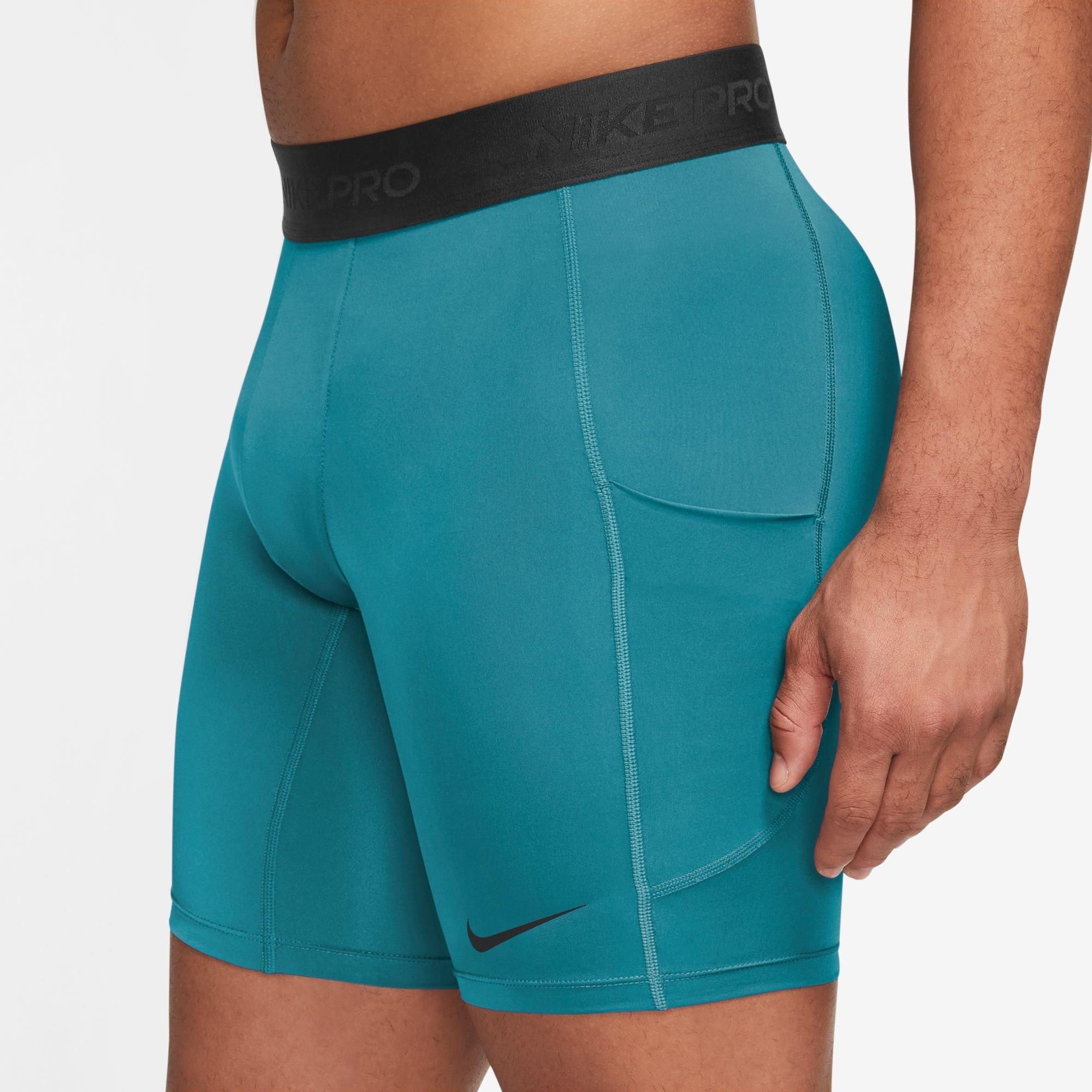 Energia/Preto - Nike - Men's PRO Long Dri-FIT Compression Gym Shorts - 3