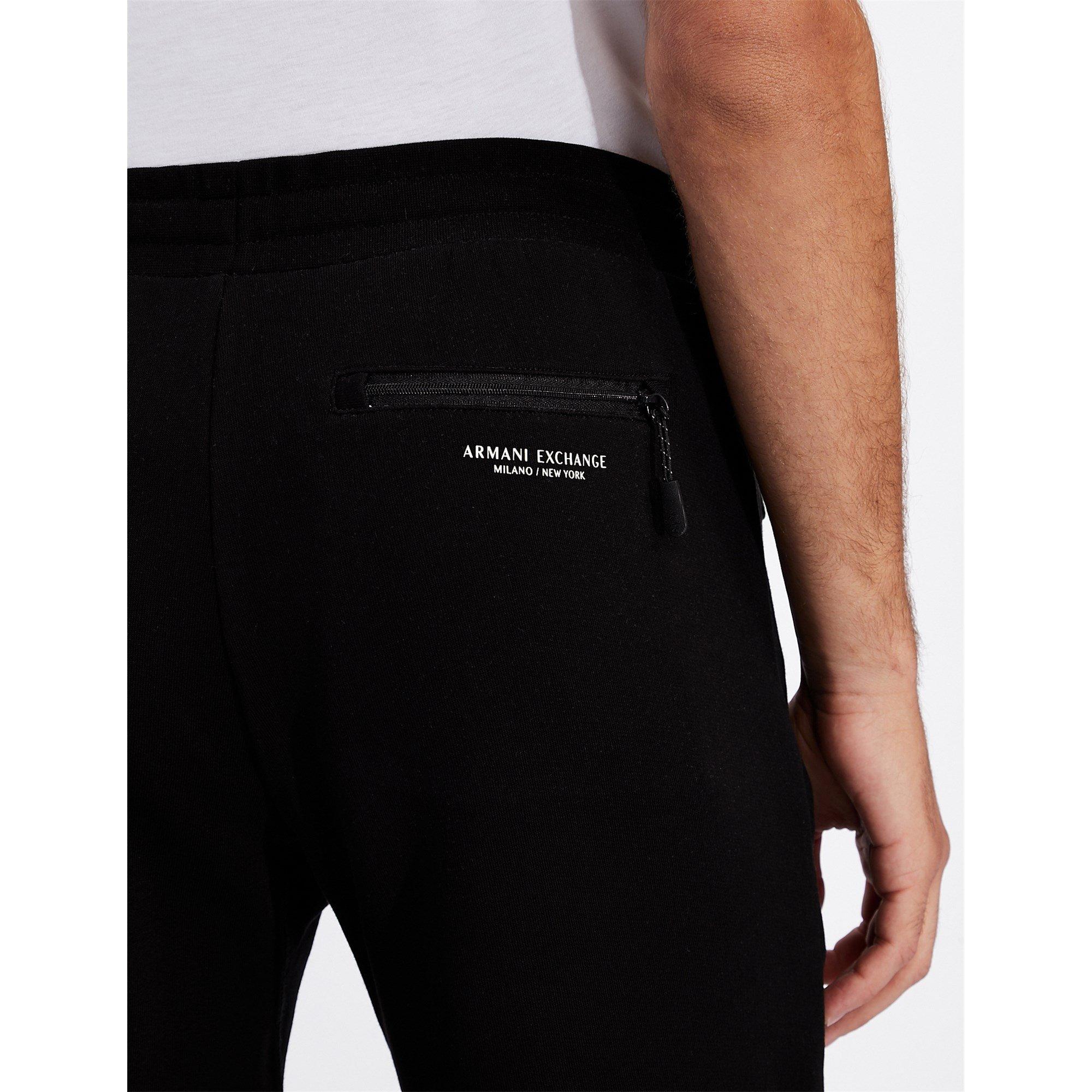 Black 1200 - Armani Exchange - Small Logo Fleece Shorts - 6