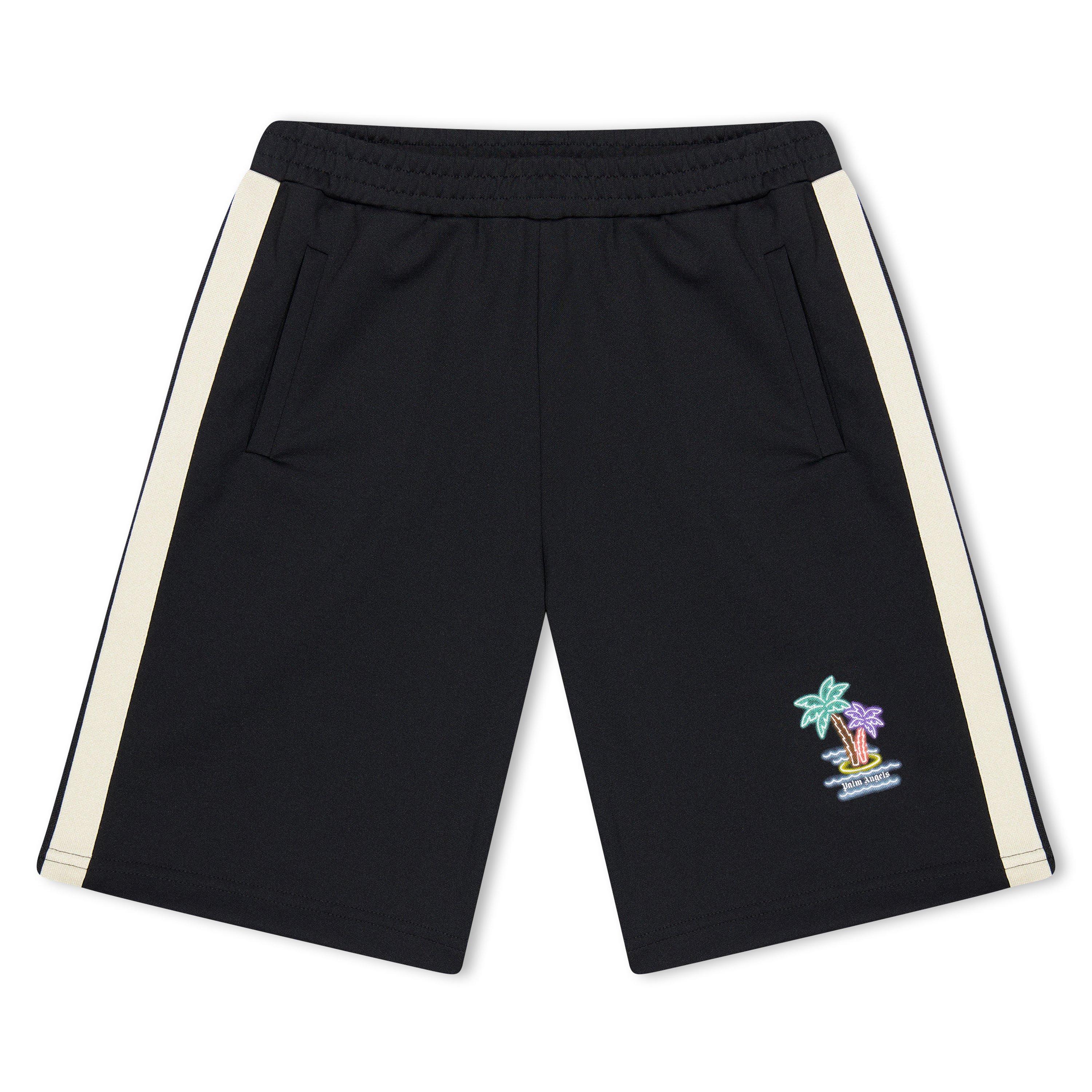 Blk/Mint 1051 - Palm Angels - Children's Logo Shorts - 1