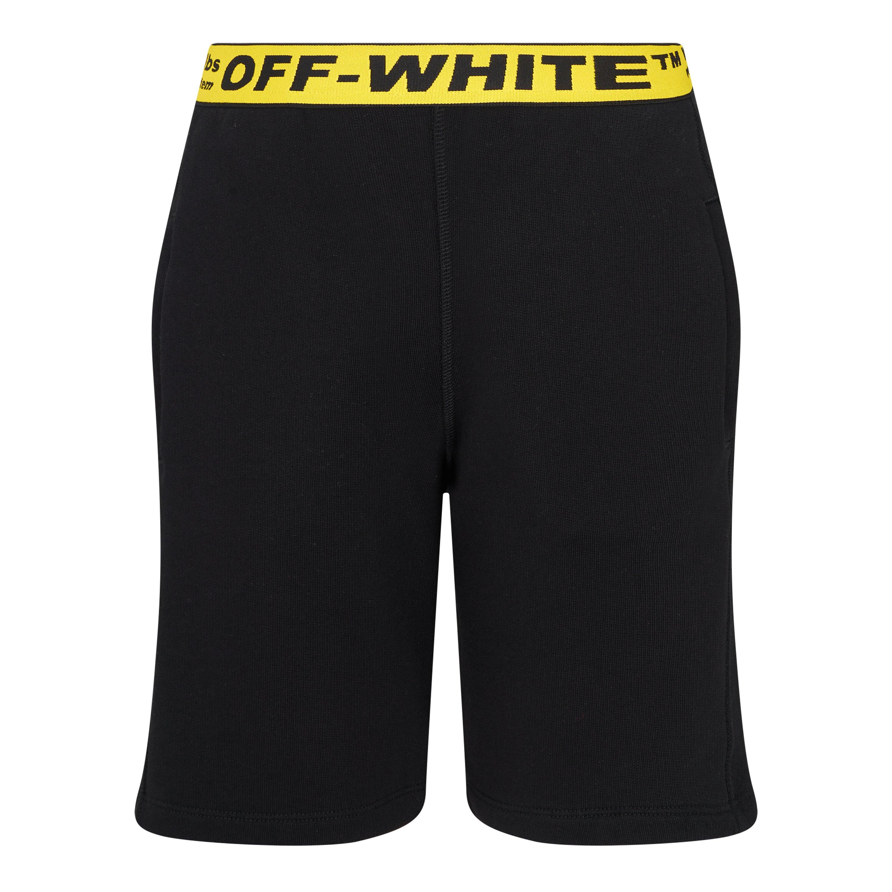 Blk/Yel 1018 - Off White - Kids' Cotton Fleece Jogger Shorts - 1