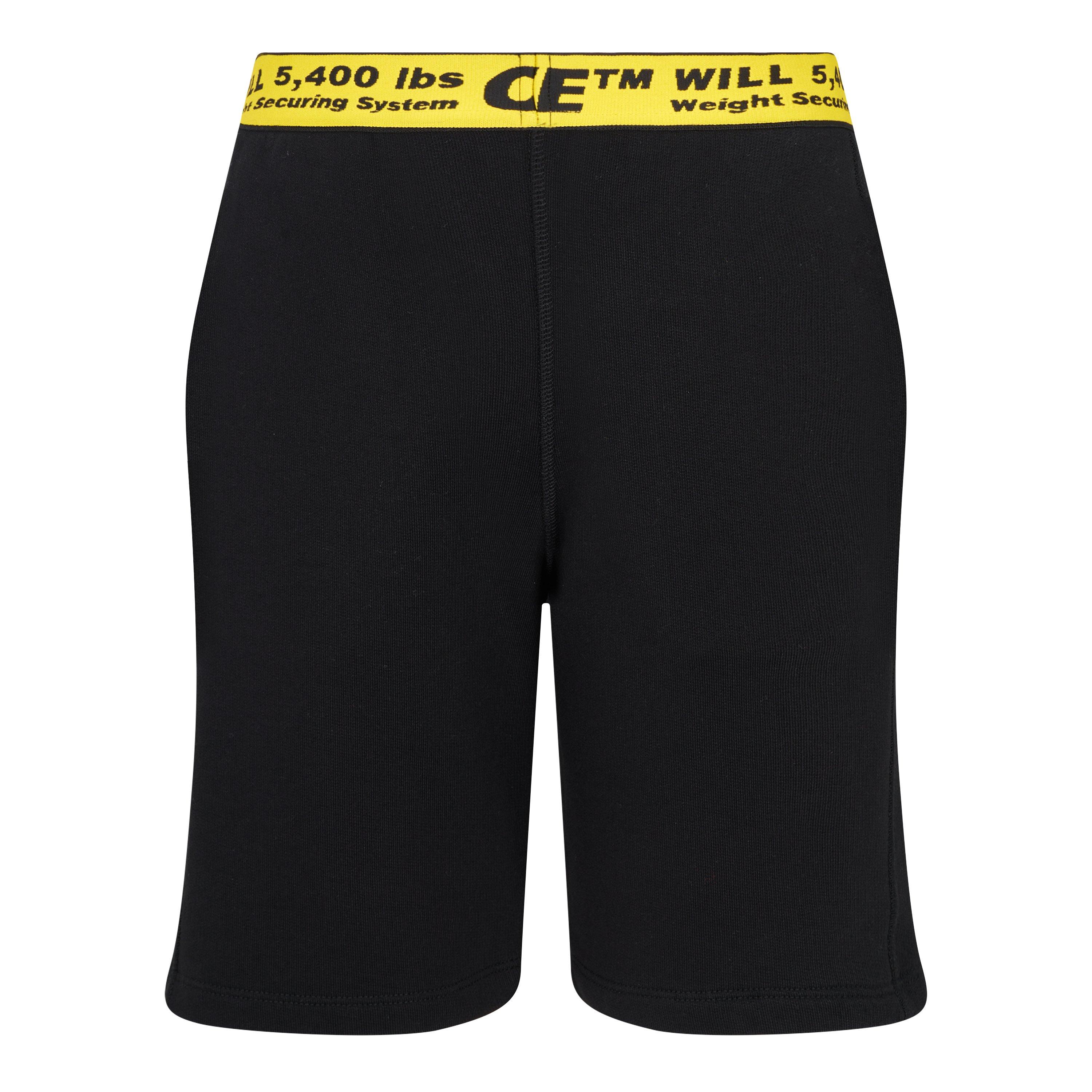 Blk/Yel 1018 - Off White - Unisex Kids Industrial Shorts with Iconic Logo Embroidery - 2