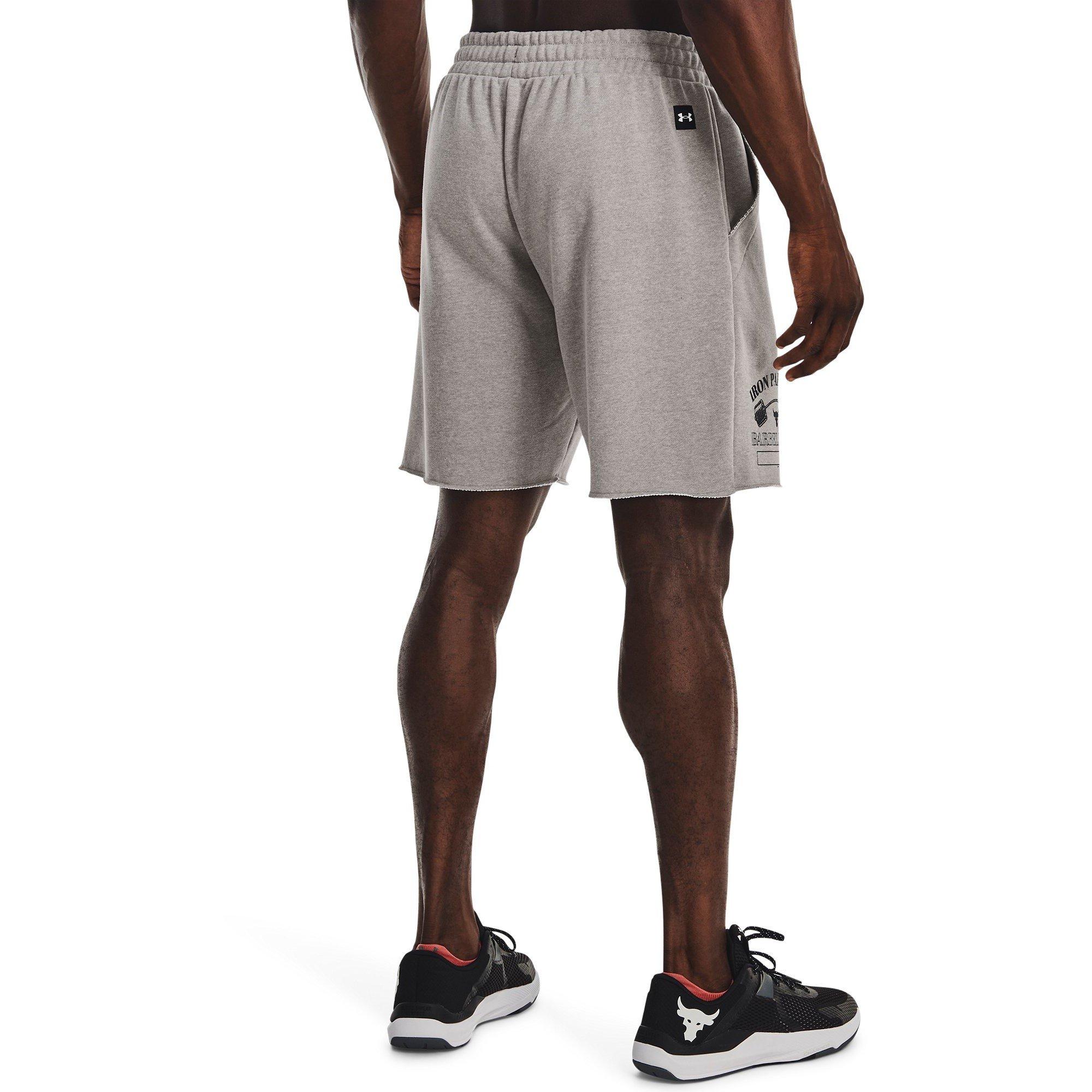 Pewter/Black - Under Armour - Project Rock Terry Shorts Mens - 4