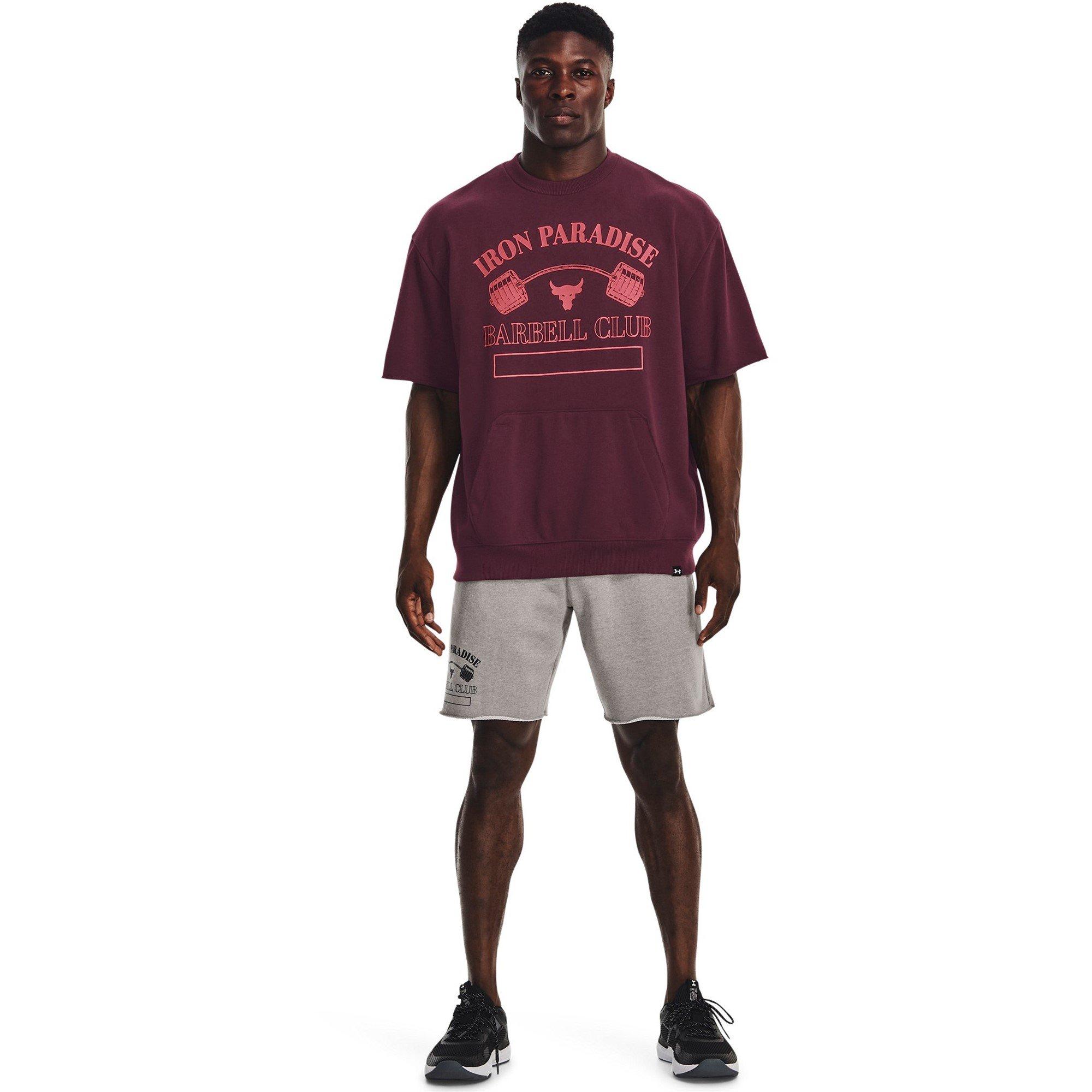 Pewter/Black - Under Armour - Project Rock Terry Shorts Mens - 7