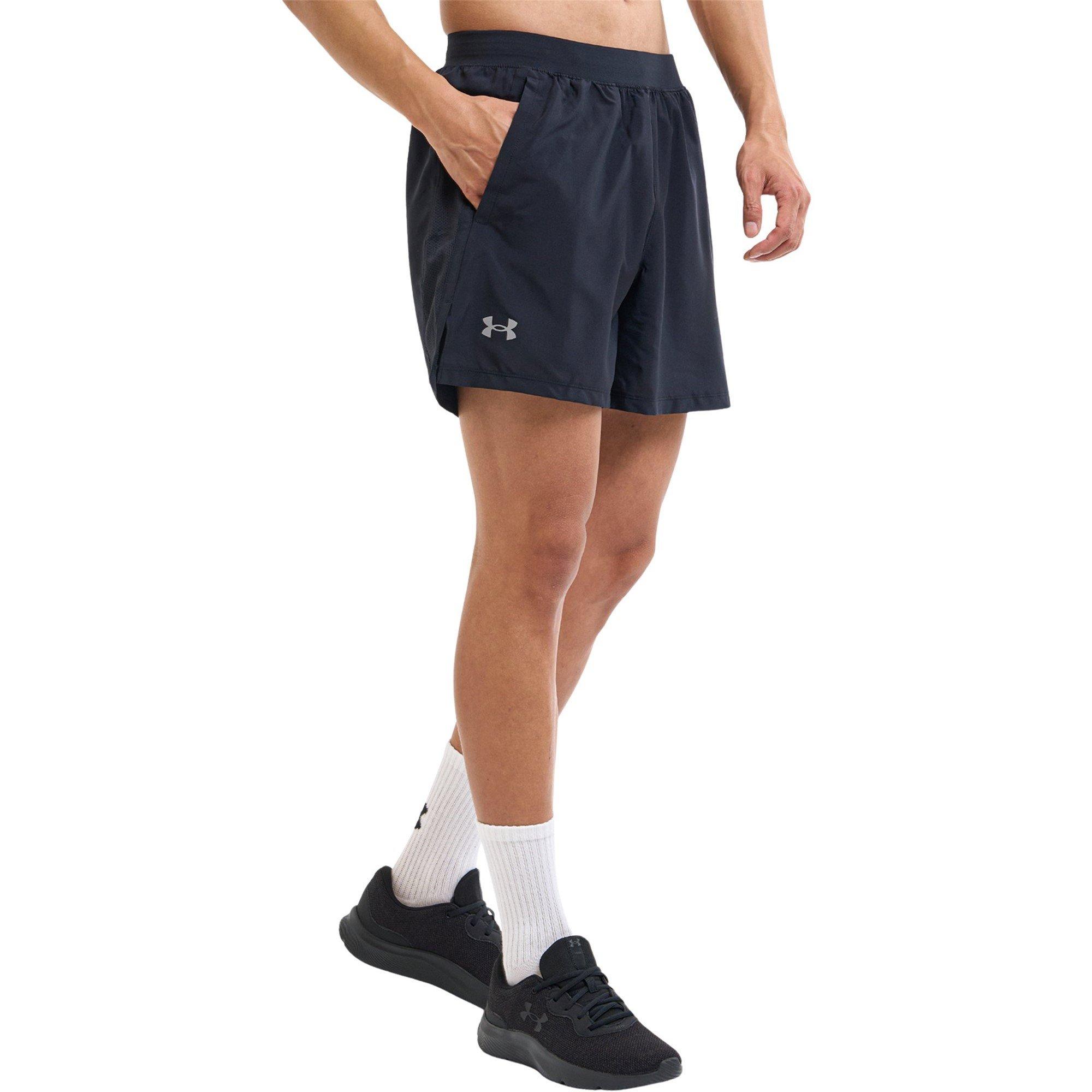 Blk/Refl - Under Armour - Armour UA Launch Unlined 5 Shorts Men's - 9