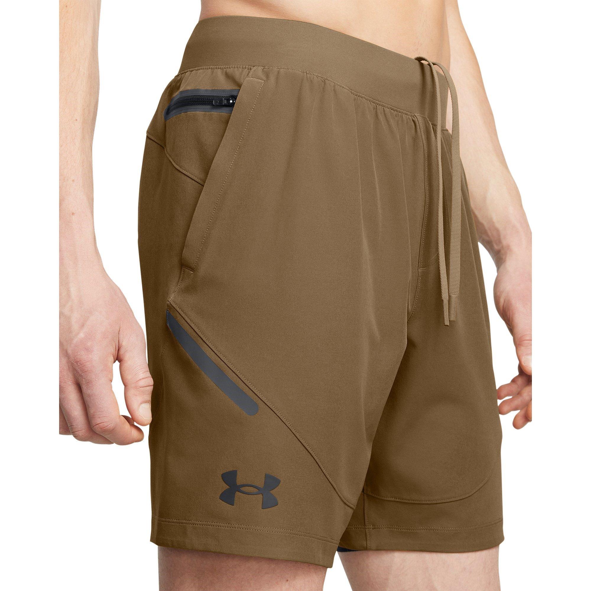 Brown - Under Armour - Unstoppable Performance Gym Shorts - 5