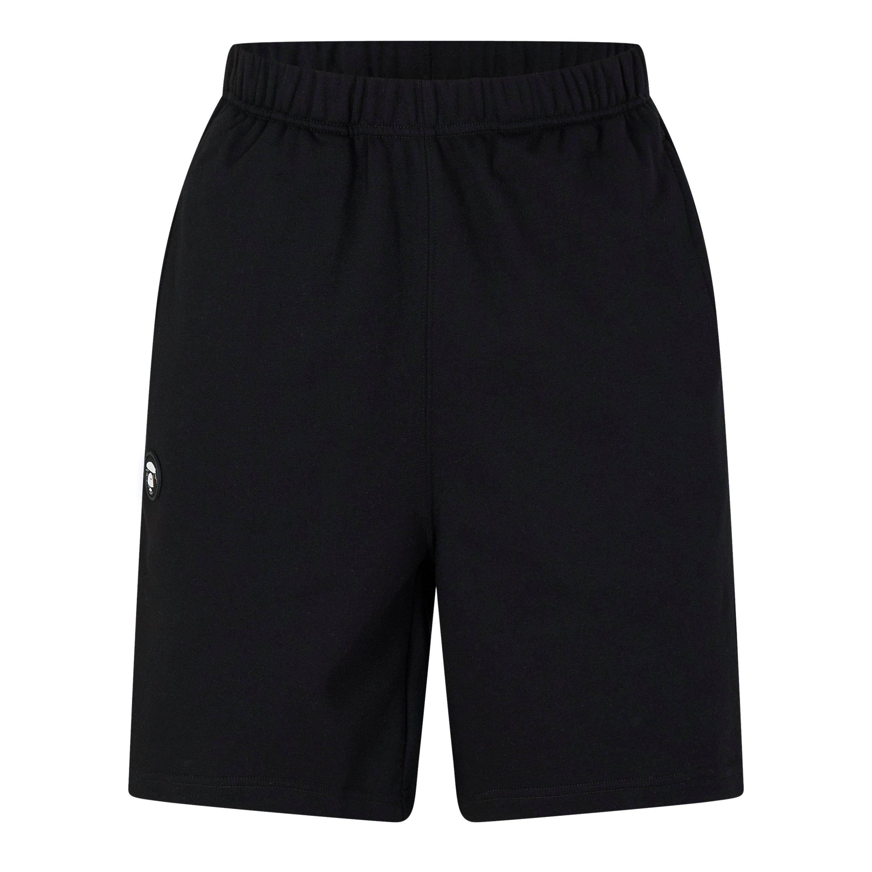 Black - AAPE - Men's Relaxed Fit Fleece Jogger Shorts - 1