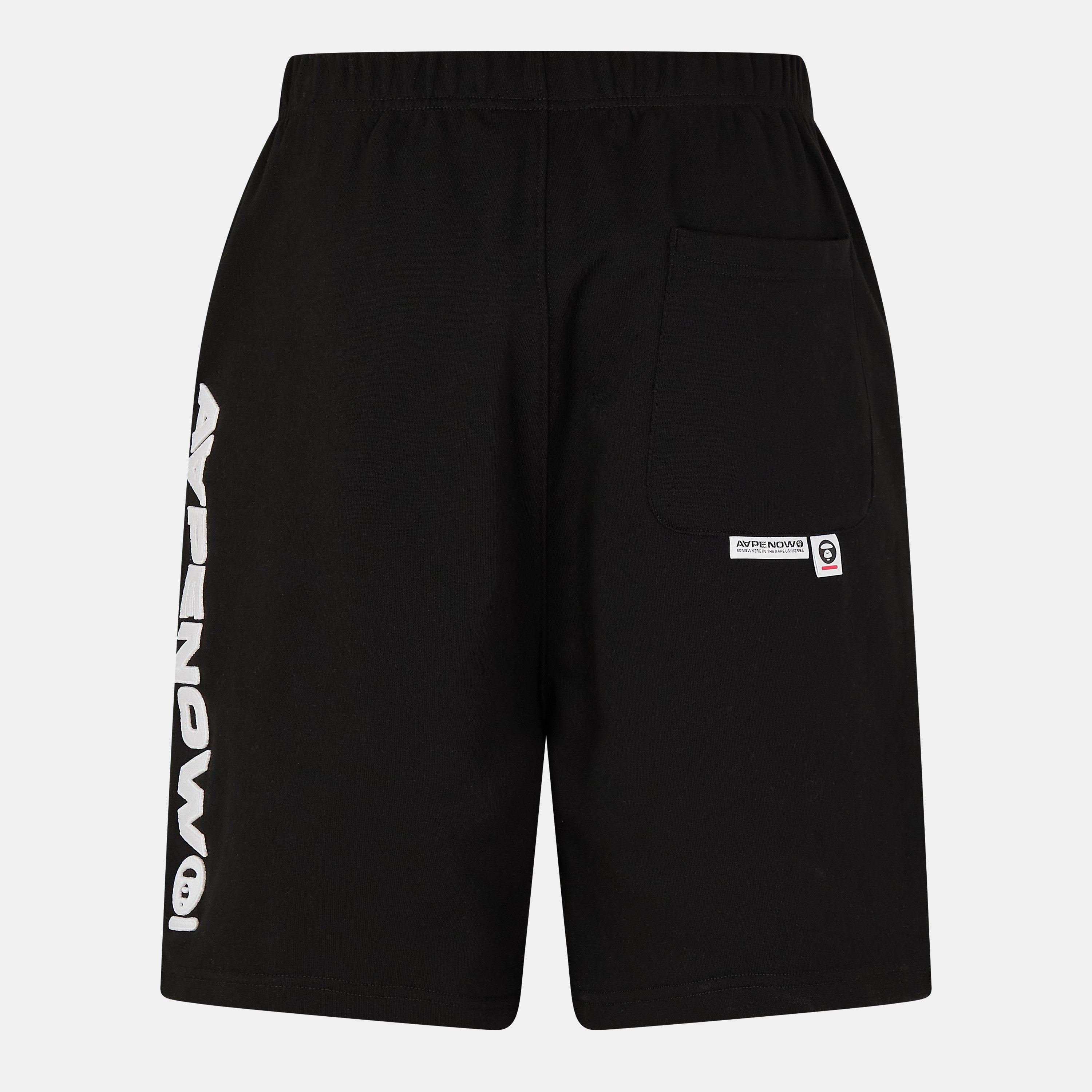 Black - AAPE - Men's Fleece Jogger Shorts - 2
