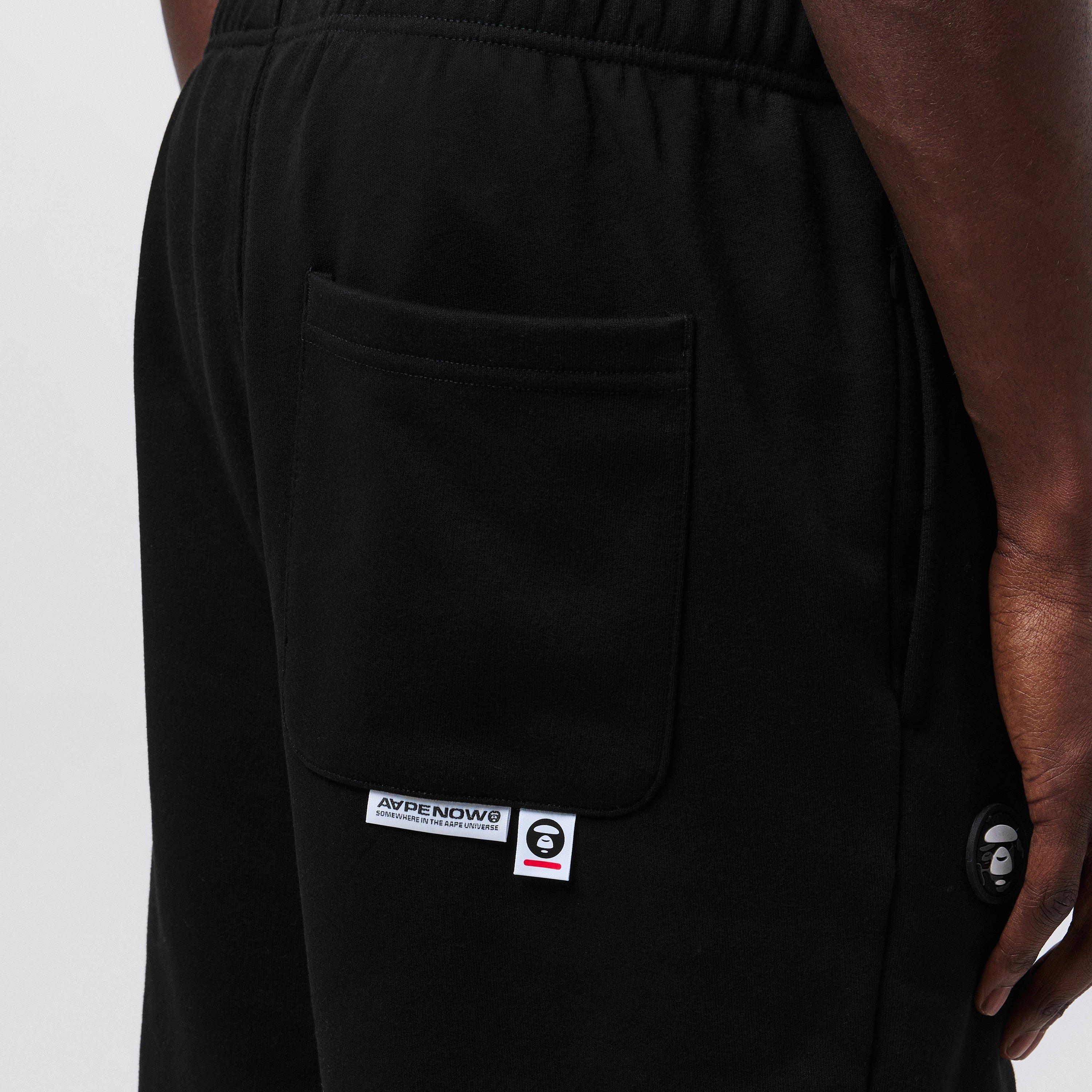 Black - AAPE - Men's Fleece Jogger Shorts - 5