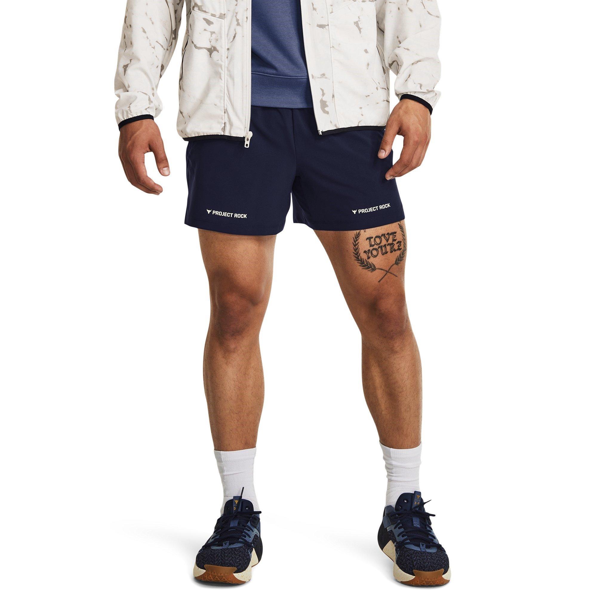 Blue - Under Armour - Rock Leg Day Performance Gym Shorts - 2