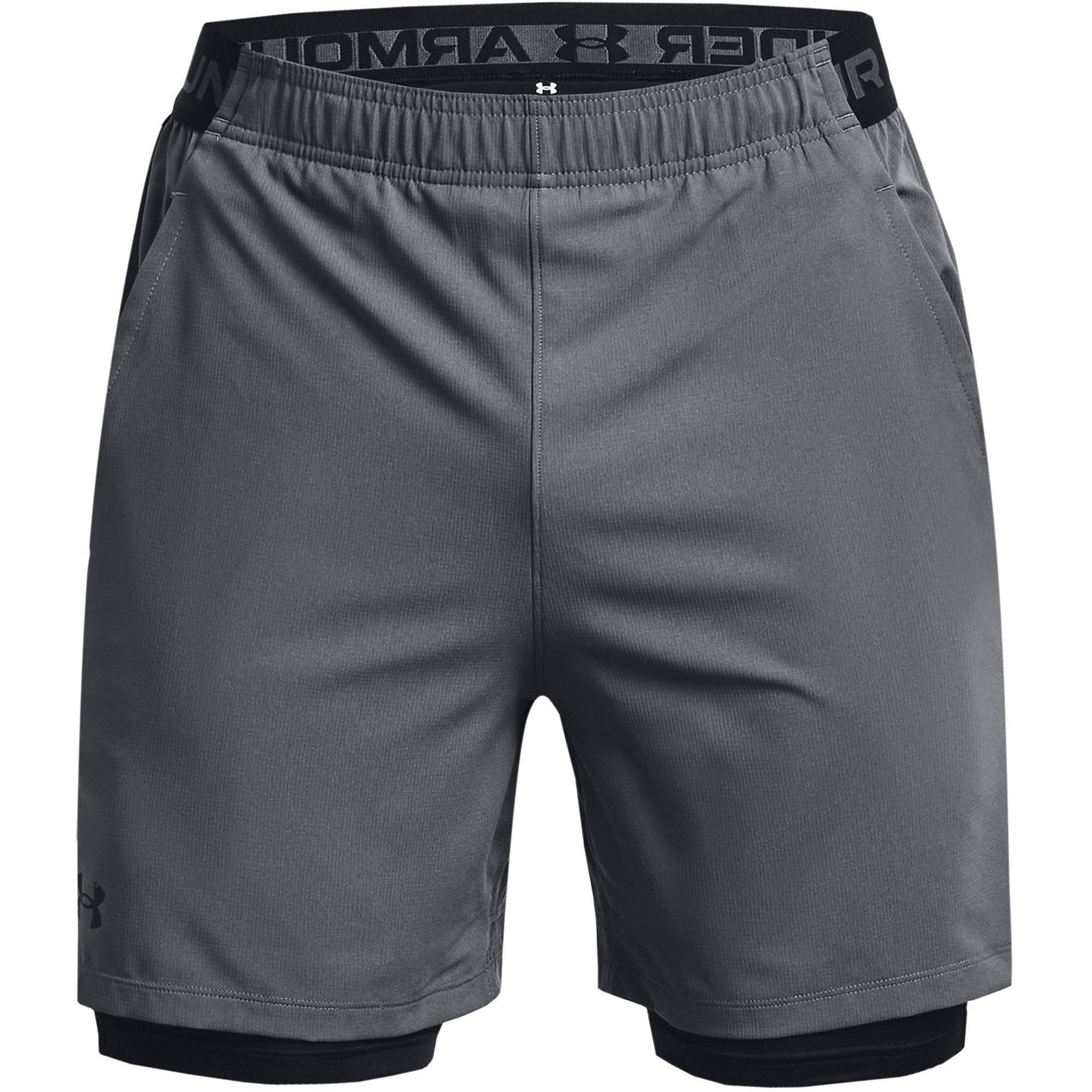 PitchGray/Black - Under Armour - Vanish Woven 2-in-1 Shorts Mens - 1