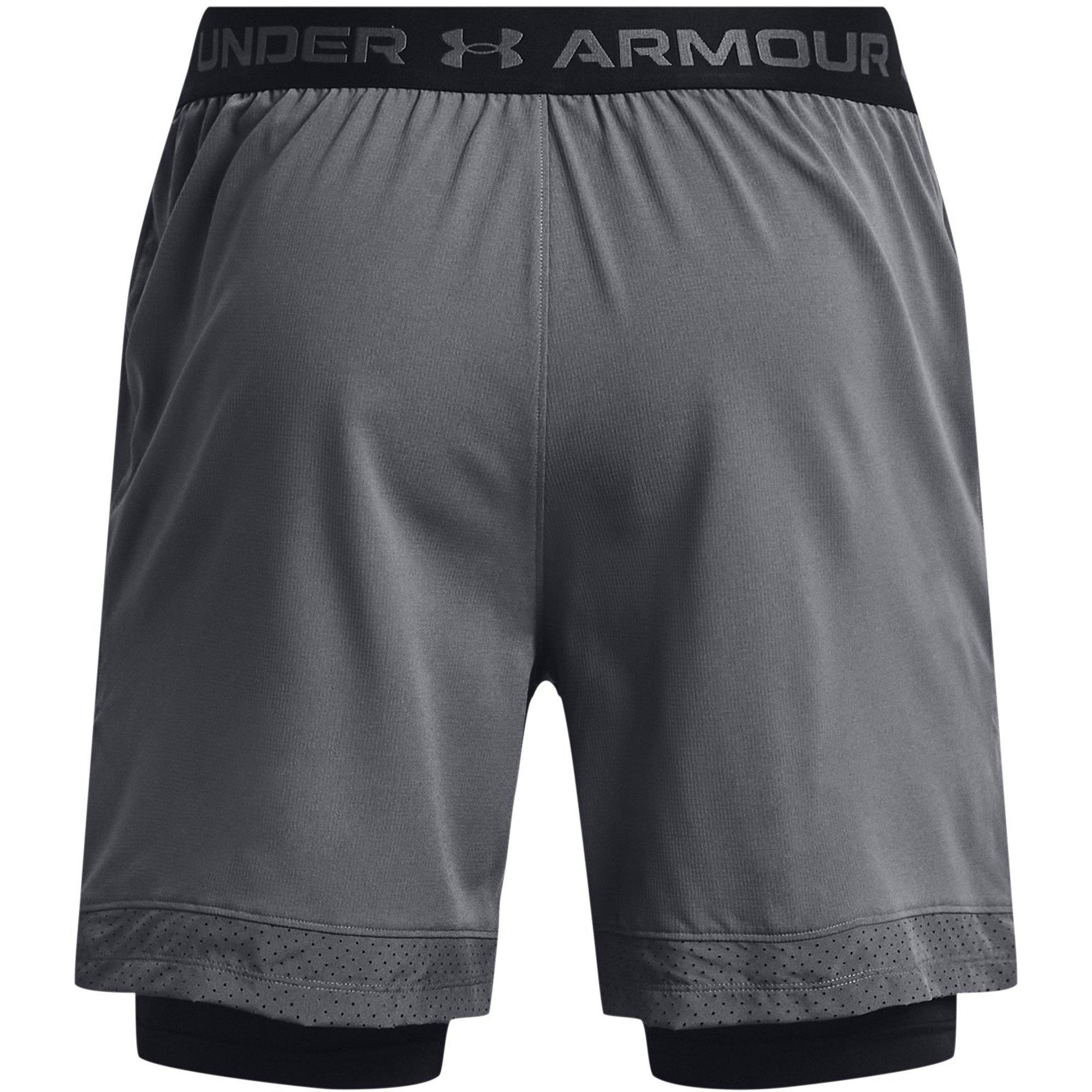 PitchGray/Black - Under Armour - Vanish Woven 2-in-1 Shorts Mens - 7