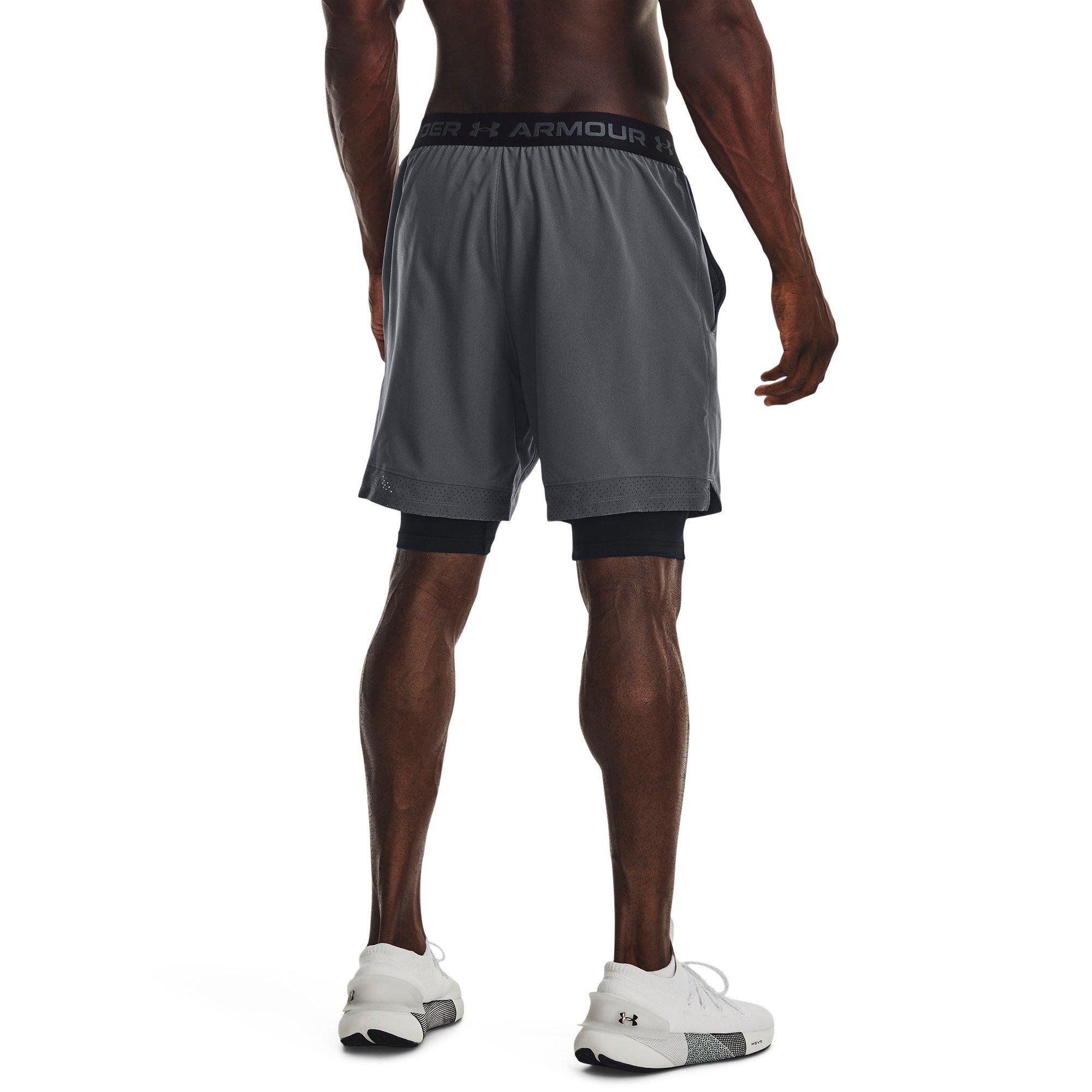 PitchGray/Black - Under Armour - Vanish Woven 2-in-1 Shorts Mens - 3