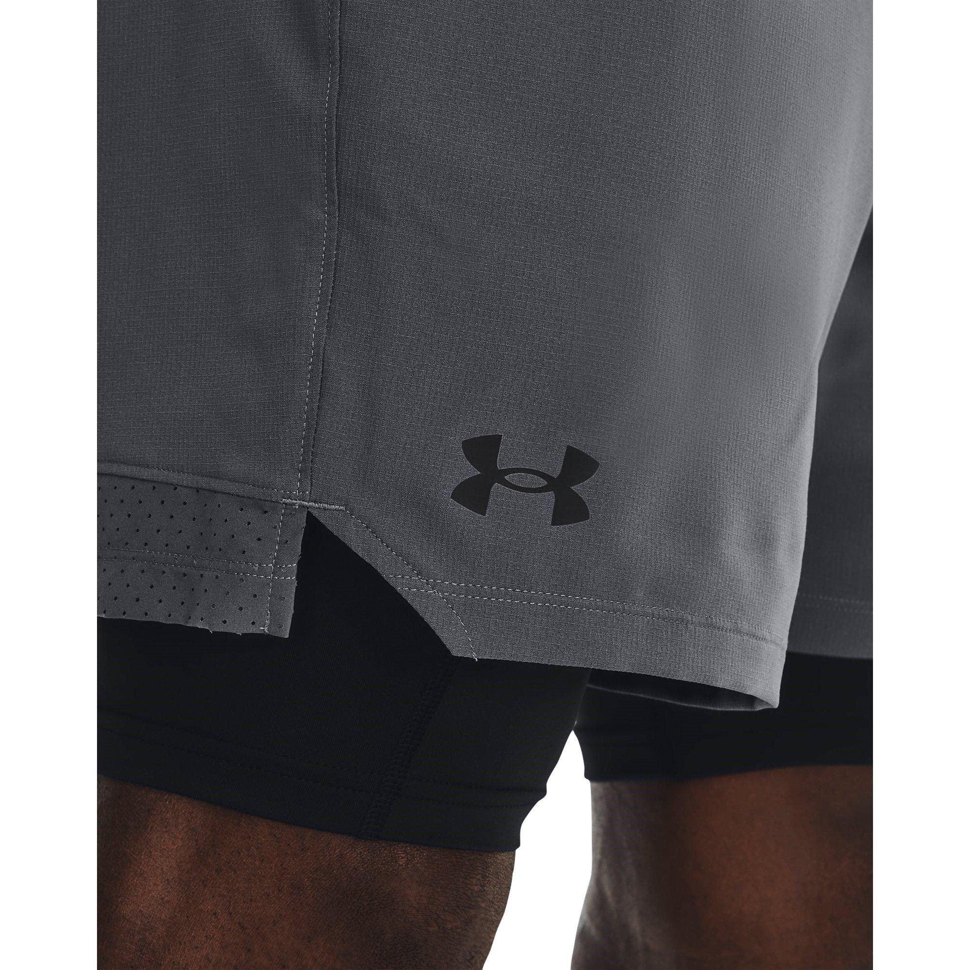 PitchGray/Black - Under Armour - Vanish Woven 2-in-1 Shorts Mens - 6
