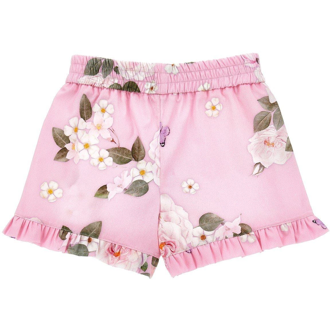 Rose 0090 - Monnalisa - Kids' Fleece Jogger Shorts - 2