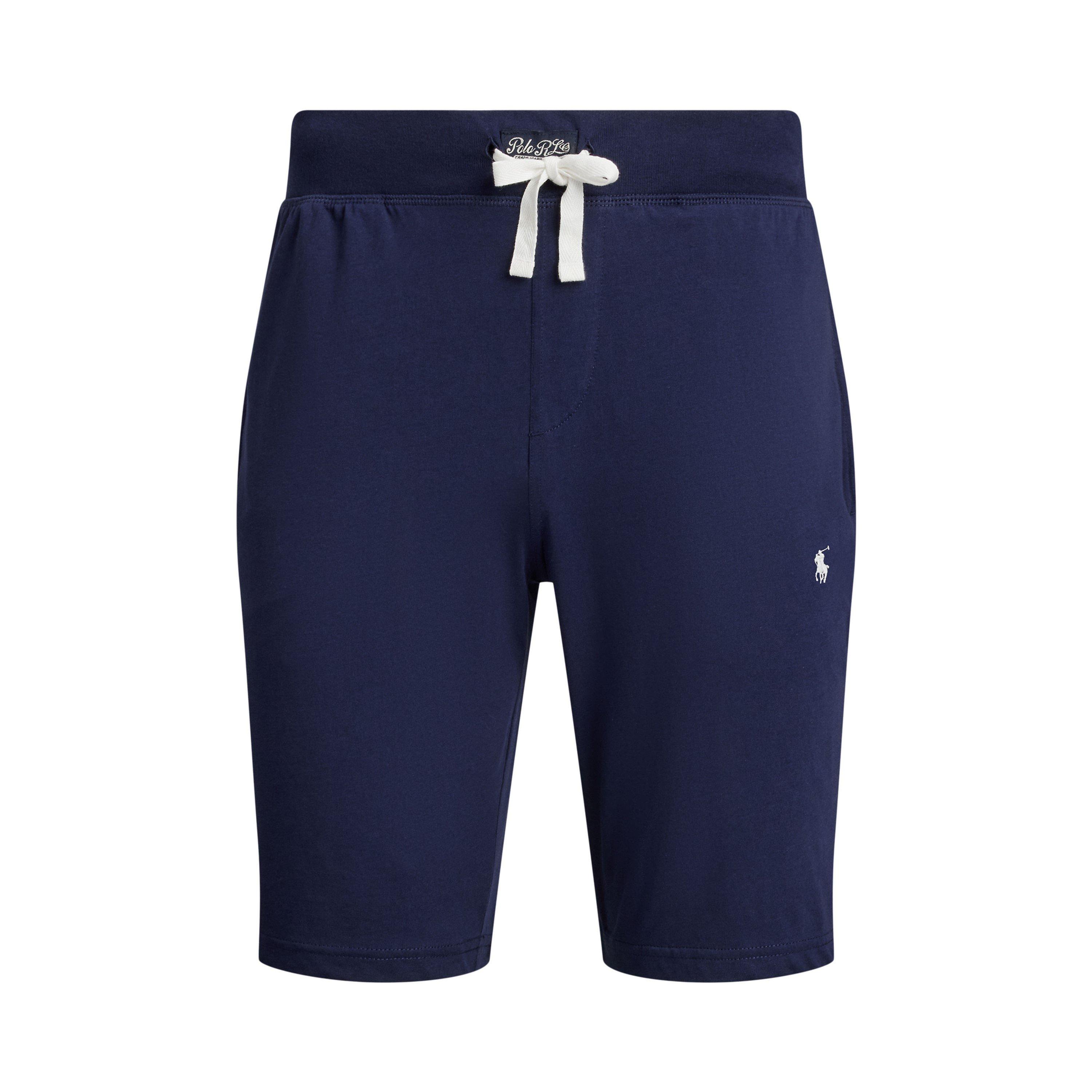 Polo Ralph Lauren Men's Cotton Jersey Jogger Shorts - Navy / White - M