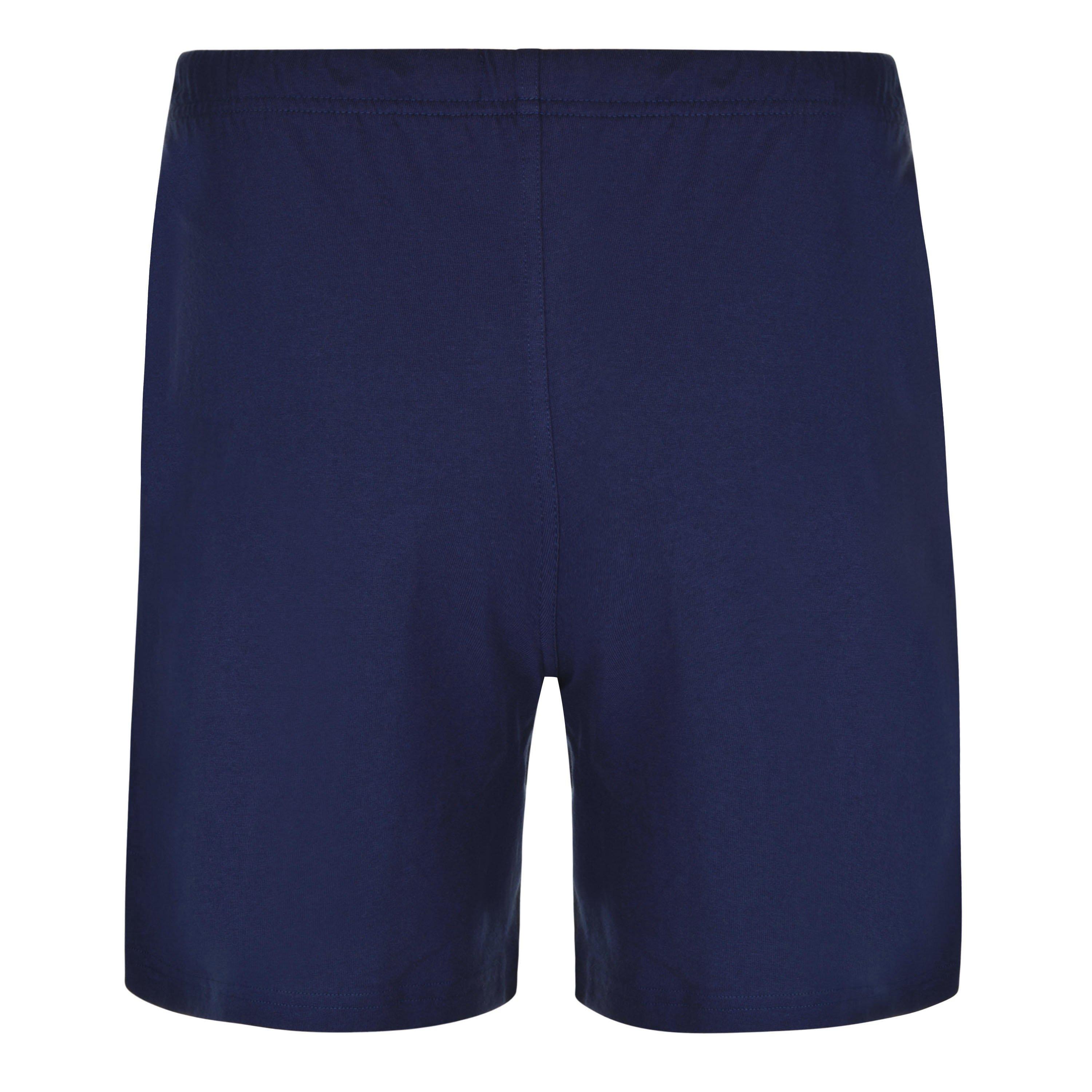 Navy / White - Polo Ralph Lauren - Men's Cotton Jersey Jogger Shorts - 2