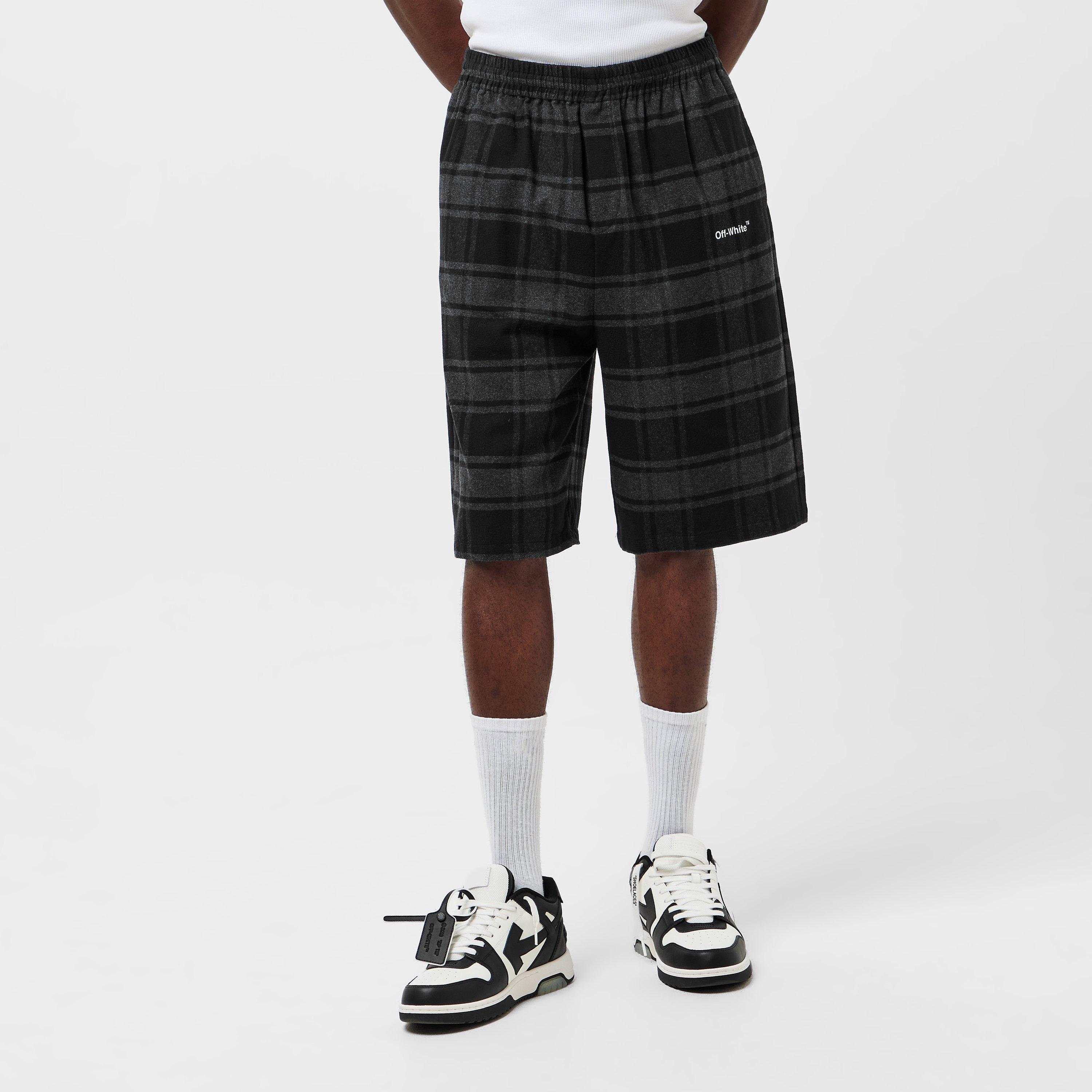 Grey/White - Off White - Men's Fleece Shorts - 3