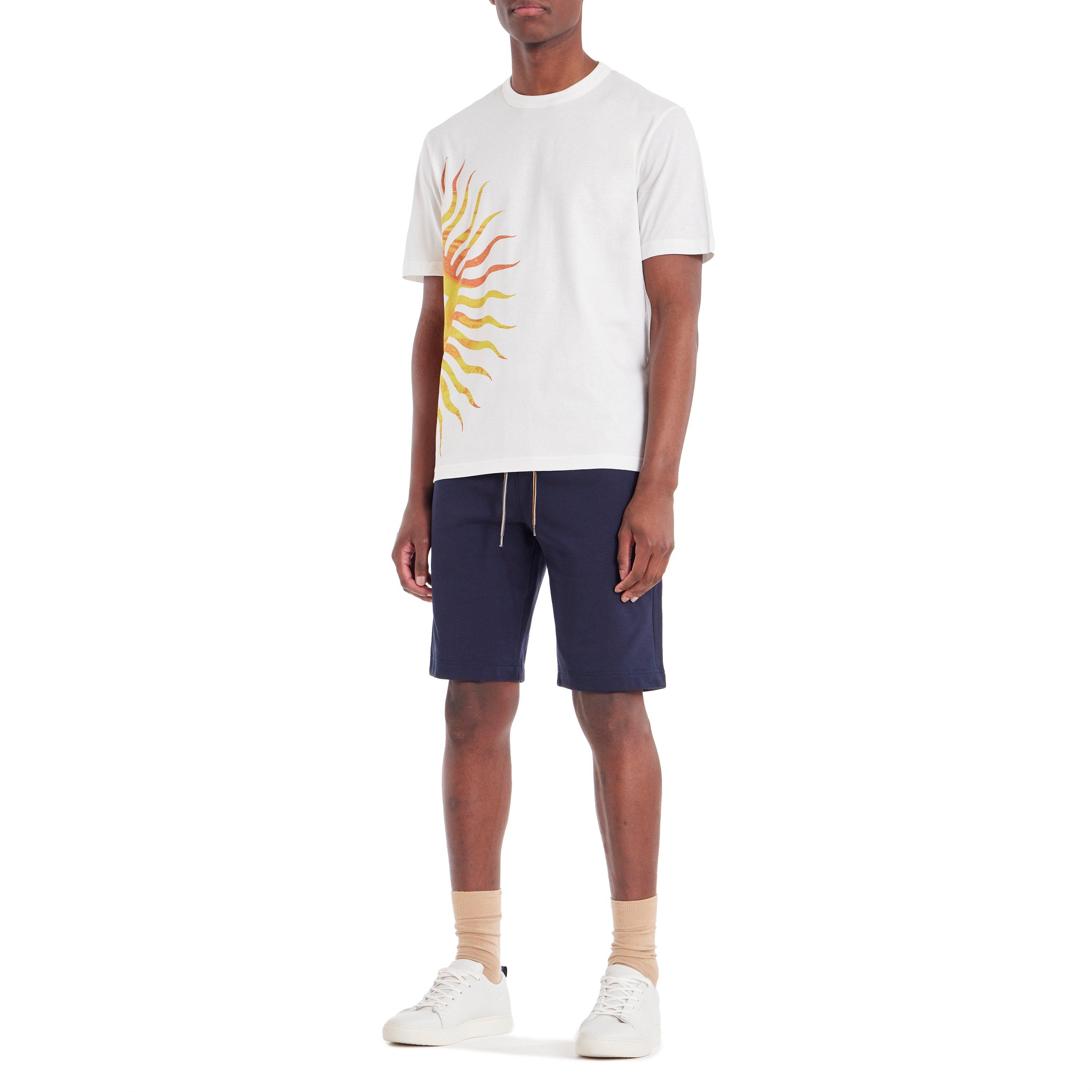 Navy 49 - PS Paul Smith - Zebra Jersey Shorts - 4