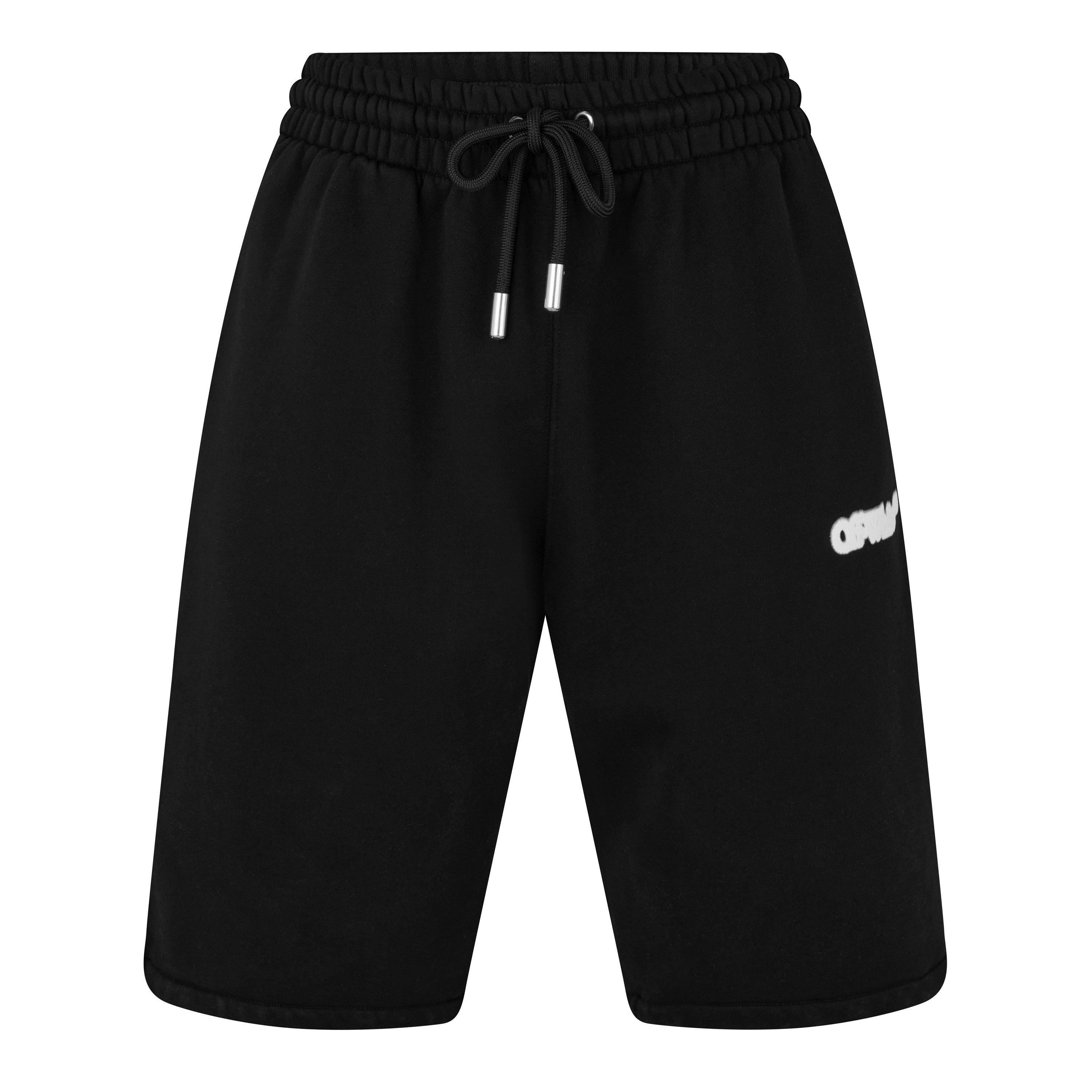 Black/White - Off White - Men's Spray Arrow Design Shorts - 1
