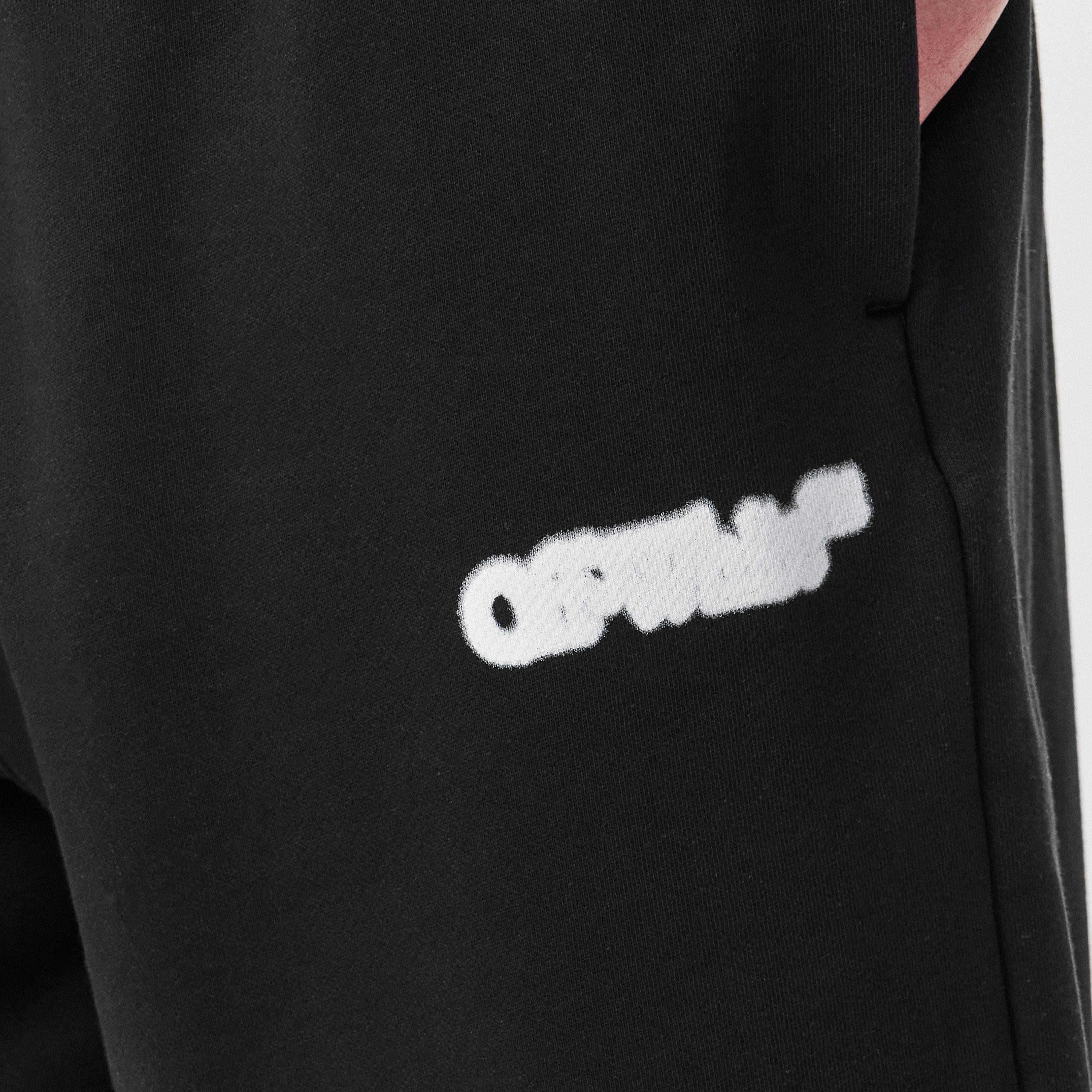 Black/White - Off White - Men's Spray Arrow Design Shorts - 5