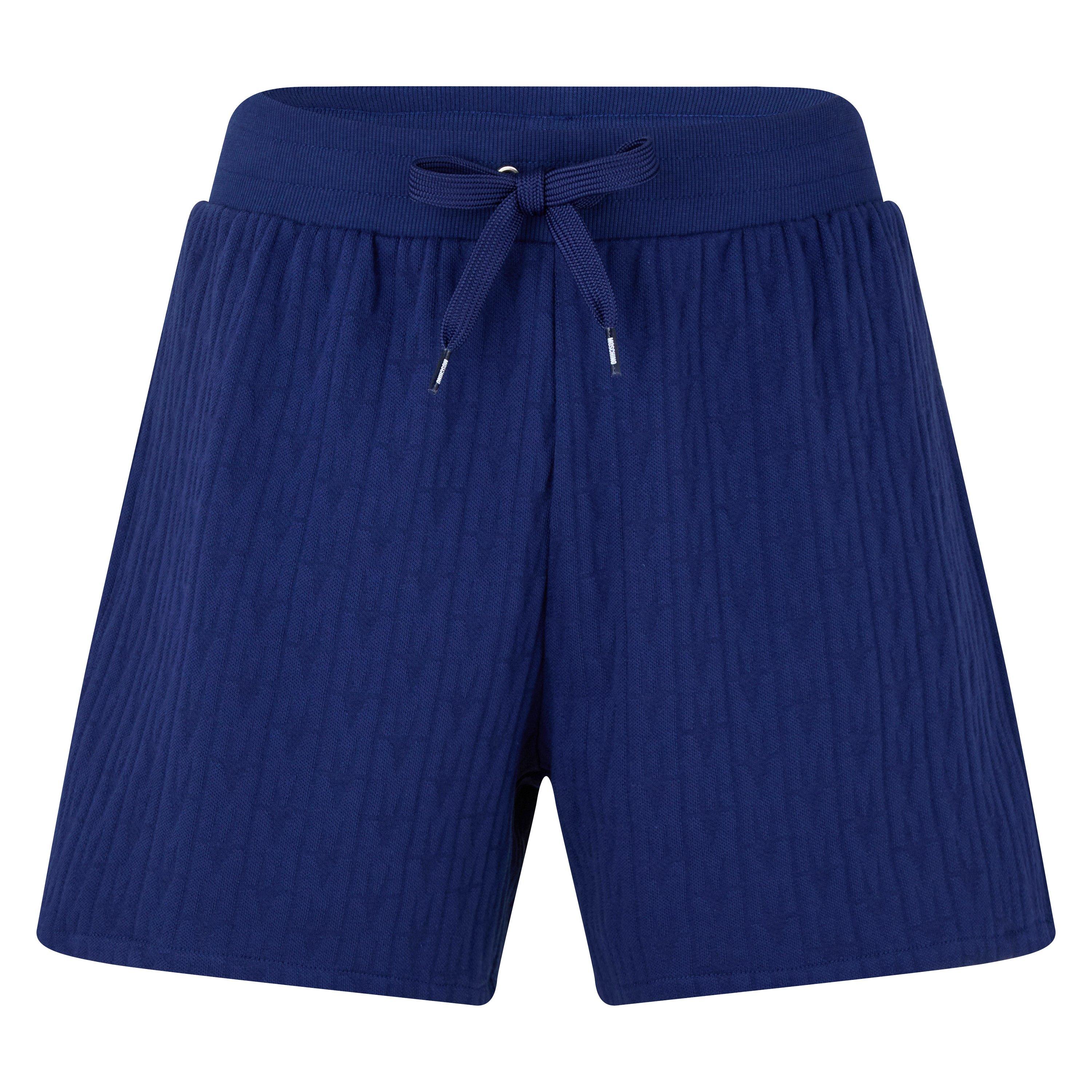 Blue - Moschino - Men's Fleece Jogger Shorts - 1