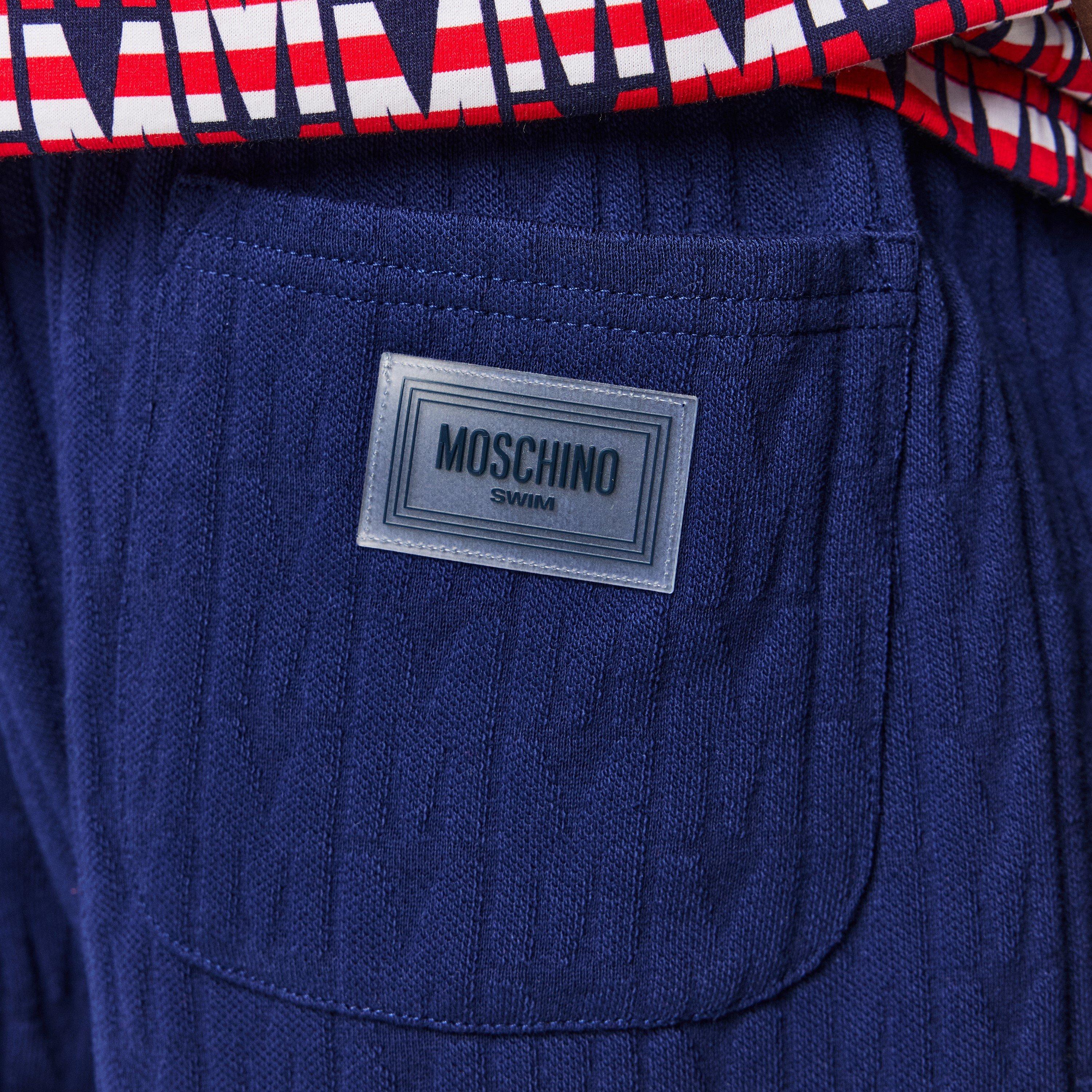 Blue - Moschino - Men's Fleece Jogger Shorts - 5