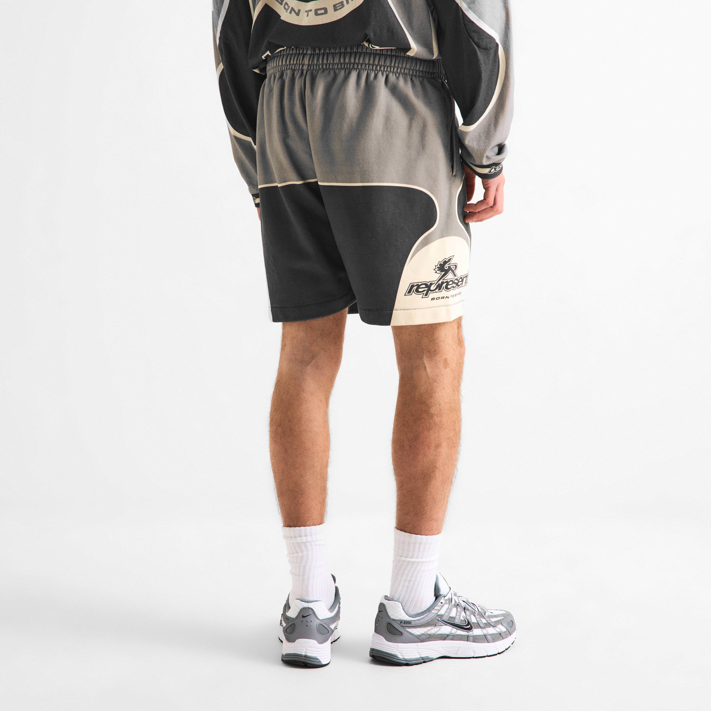 Mudstone - Represent X Belstaff - Men's Fleece Jogger Shorts - 4