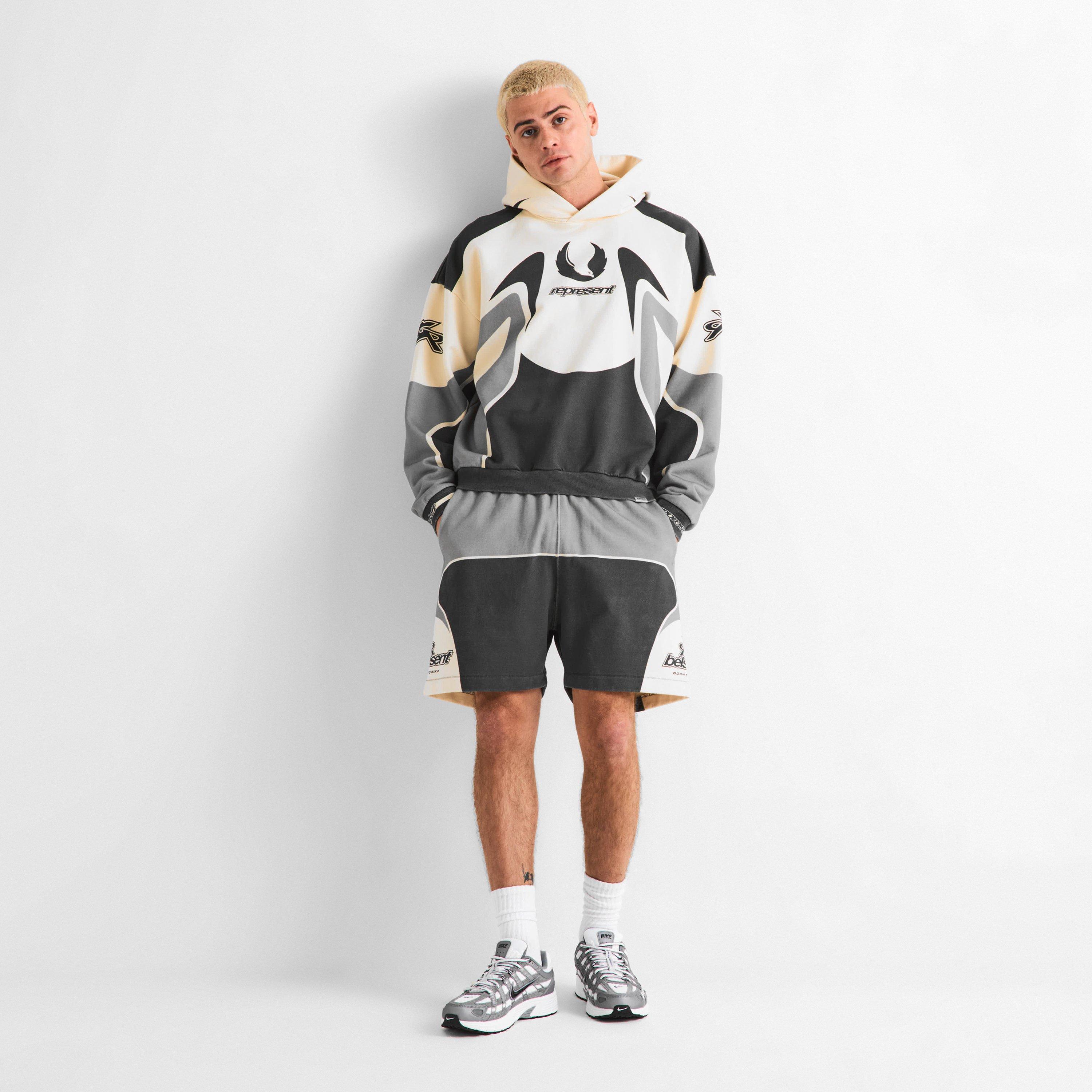 Mudstone - Represent X Belstaff - Men's Fleece Jogger Shorts - 6