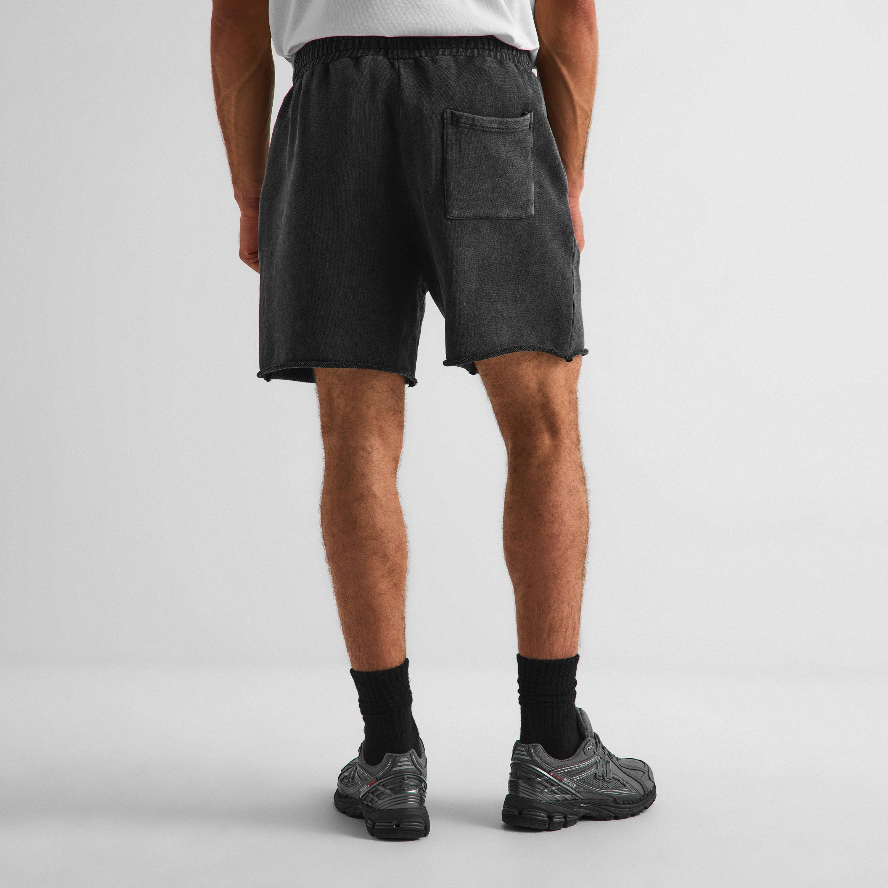 WASH Black - God Made - Men's Fleece Jogger Shorts - 4