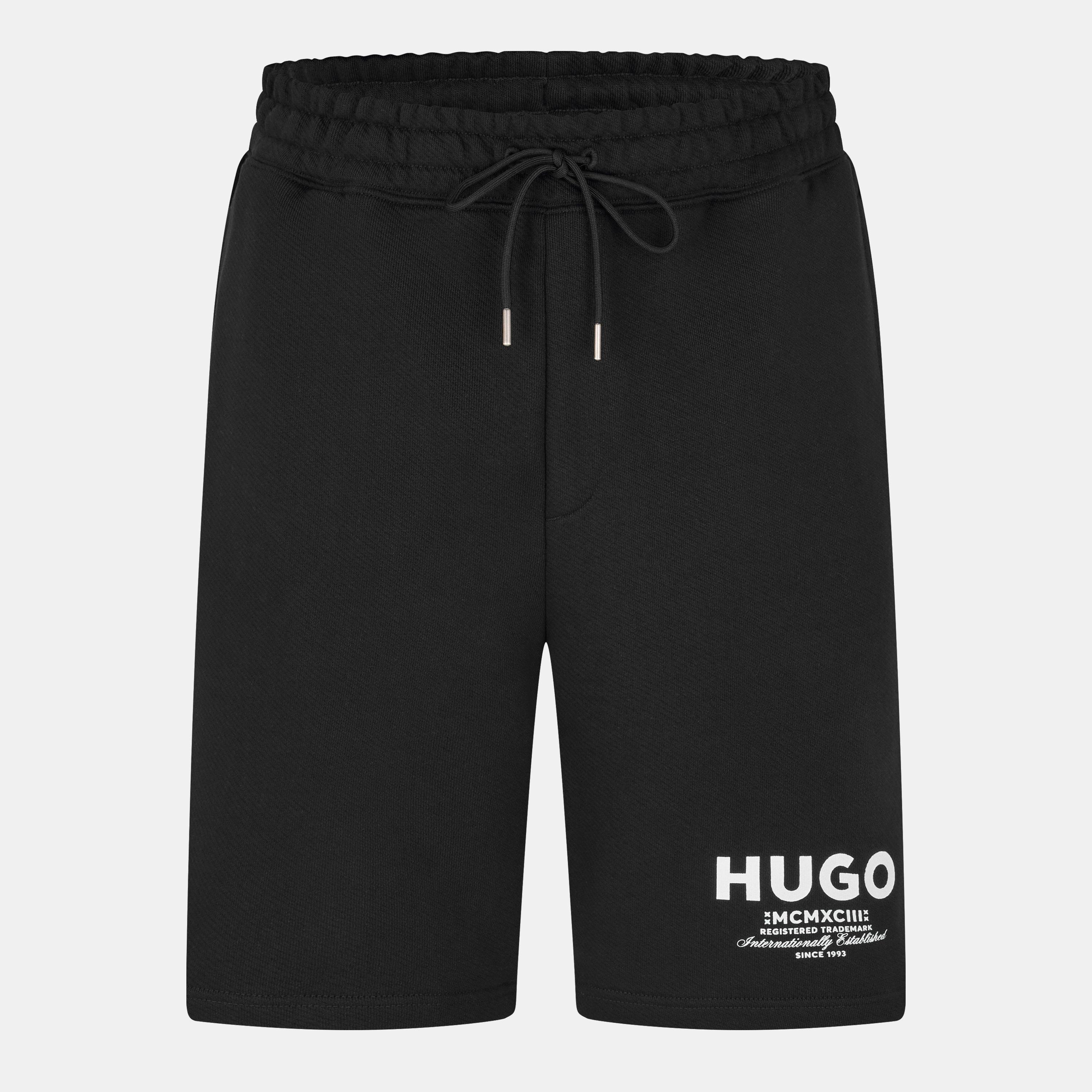 Hugo Men's Nomario Fleece Jogger Shorts - Black 005 - XL