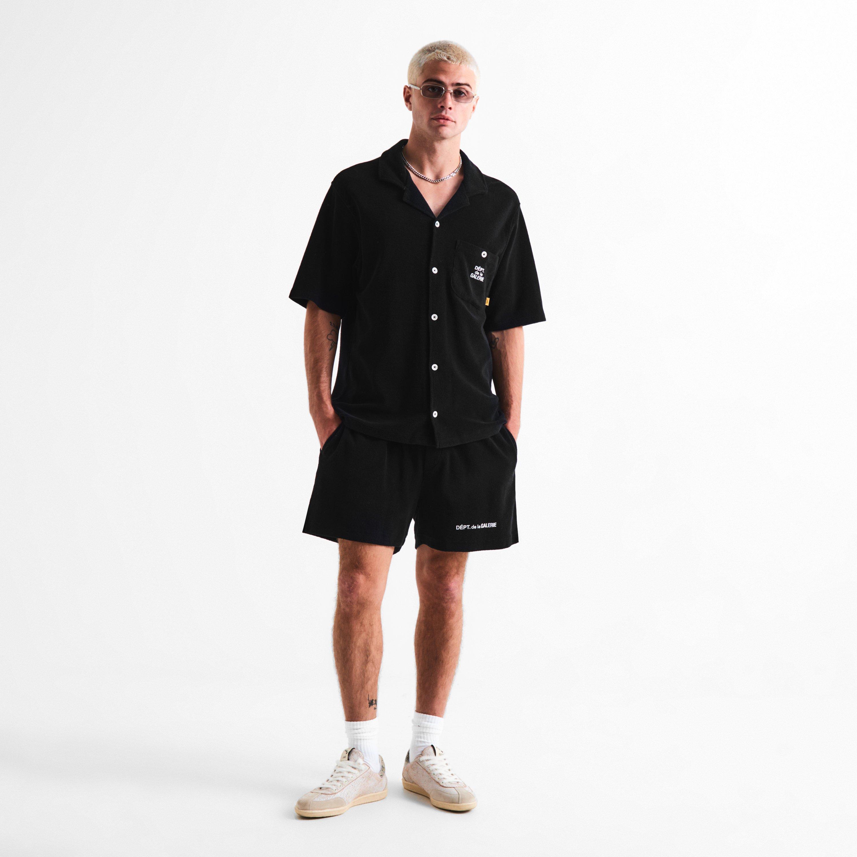 Black - Gallery Dept - Men's Fleece Jogger Shorts - 6