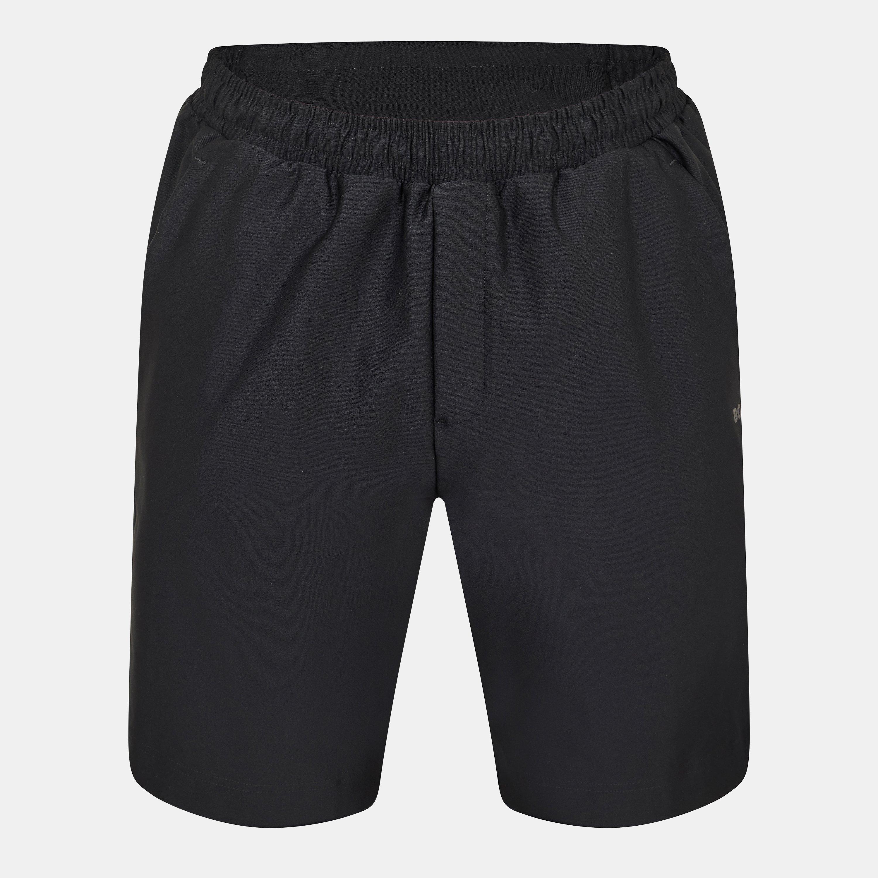 Black - Boss - Men's Hecon Active Fleece Jogger Shorts - 1