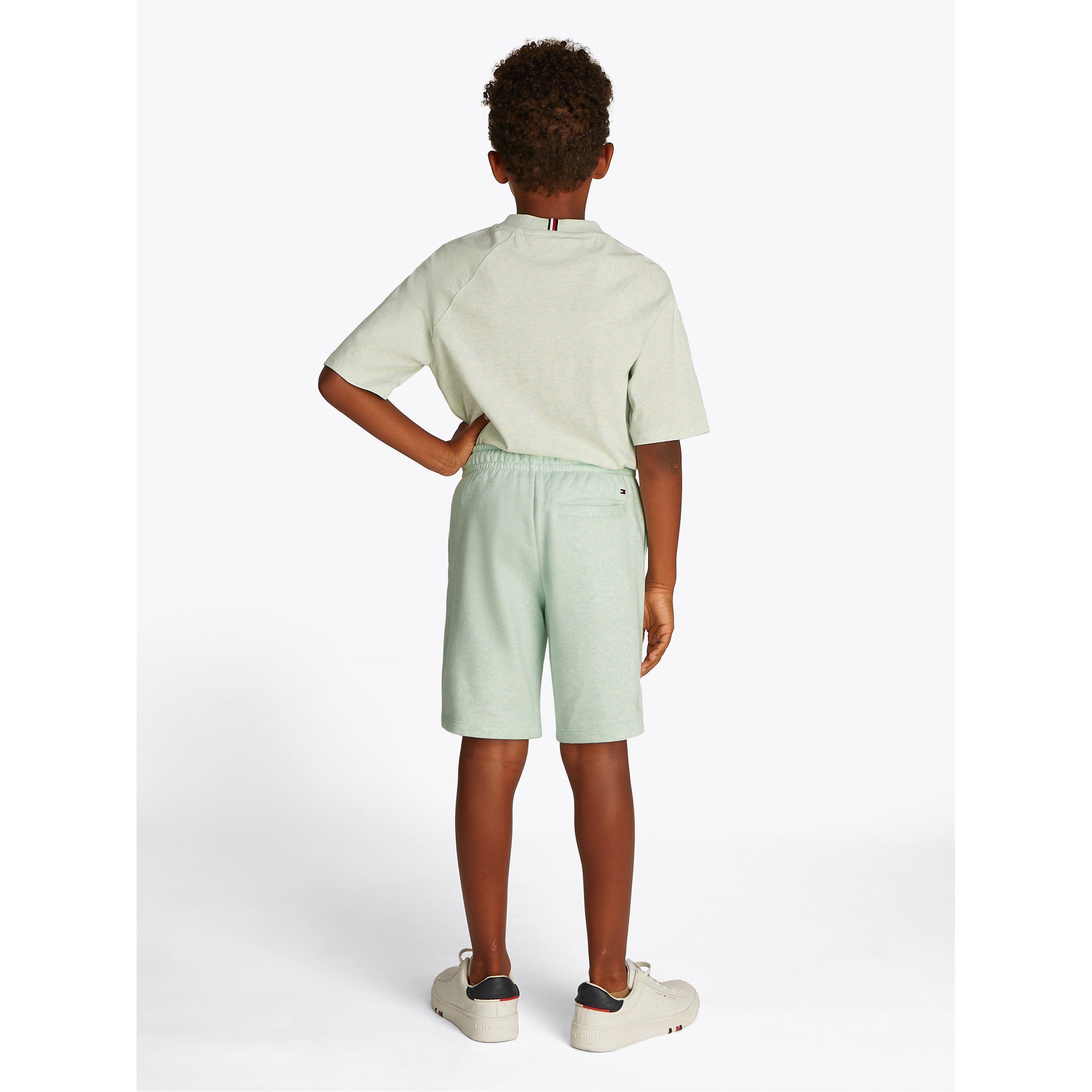 Dw Grn Heathr - Tommy Hilfiger - Kids' Varsity Fleece Jogger Shorts - 2