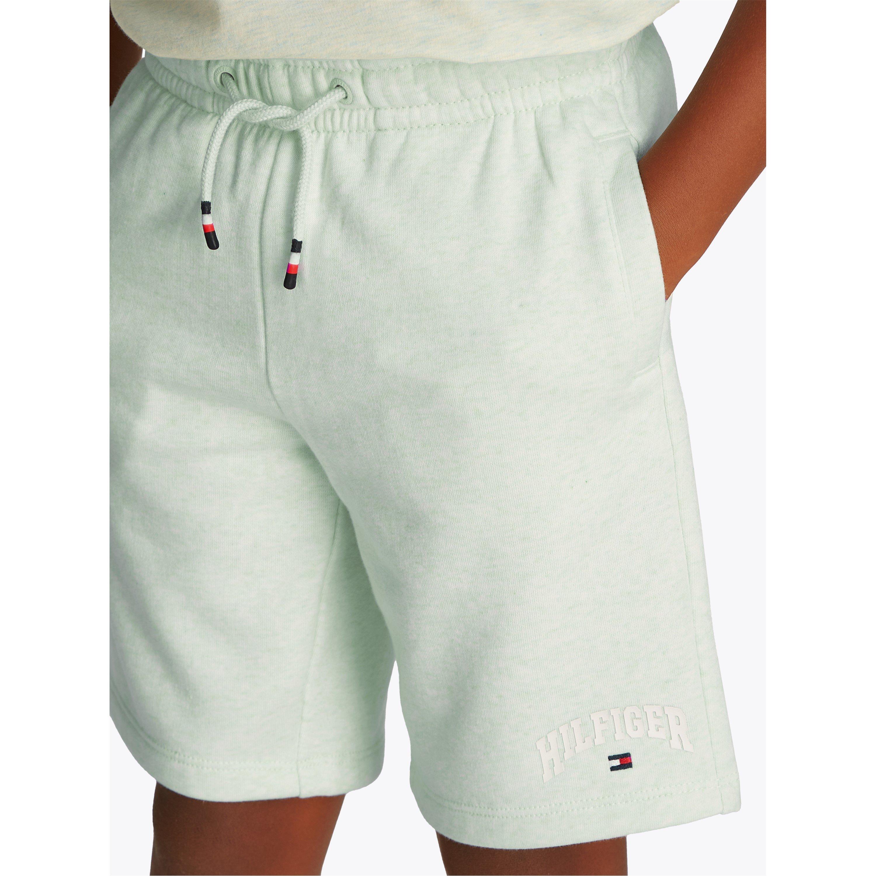 Dw Grn Heathr - Tommy Hilfiger - Kids' Varsity Fleece Jogger Shorts - 3