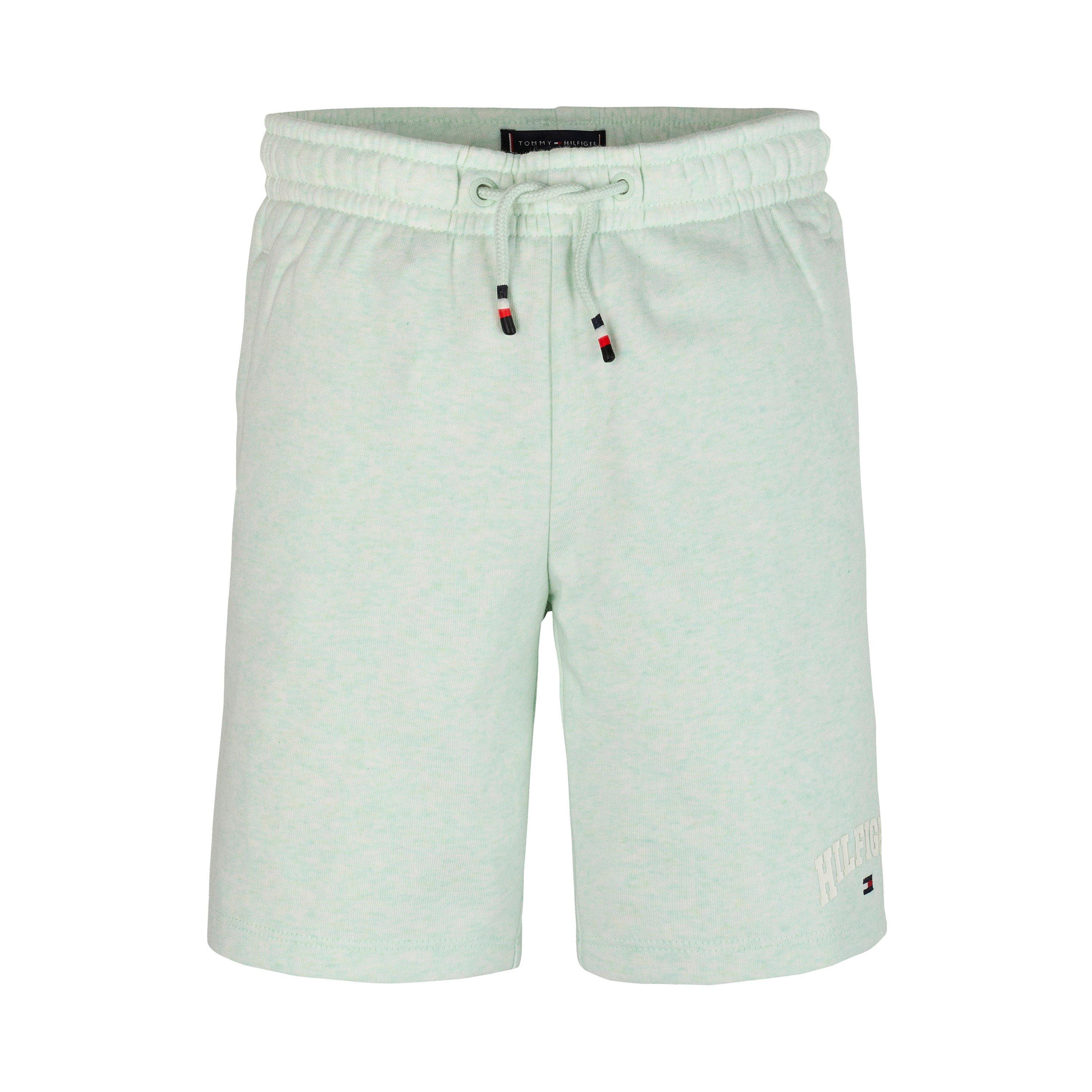 Dw Grn Heathr - Tommy Hilfiger - Kids' Varsity Fleece Jogger Shorts - 4