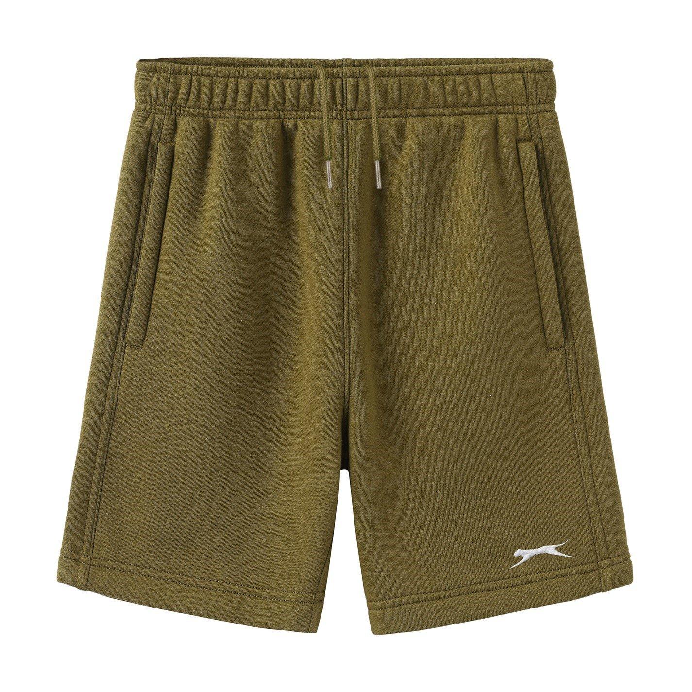 Slazenger Boys Fleece Short Junior - Khaki - 13 Years