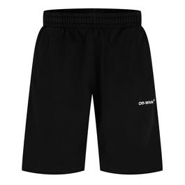 Off White Fleece Logo Sweatshorts