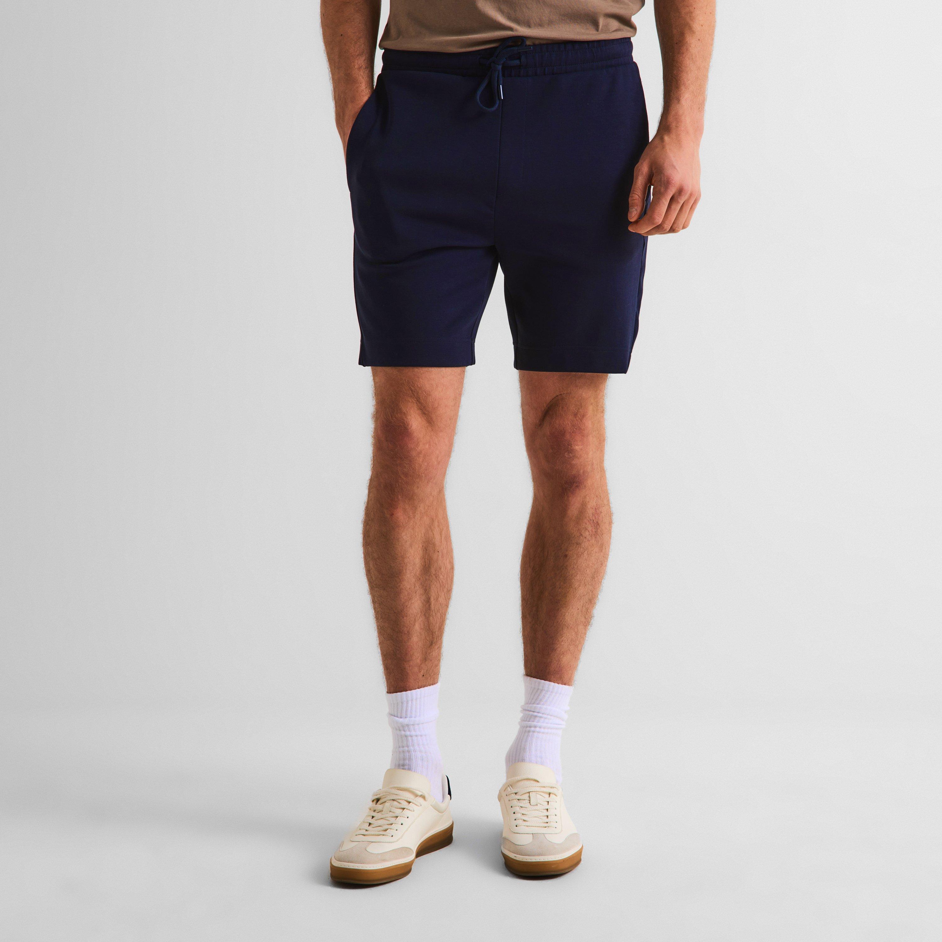 Navy 402 - Boss - Mens BOSS GREEN Soft Fleece Drawstring Shorts - 3