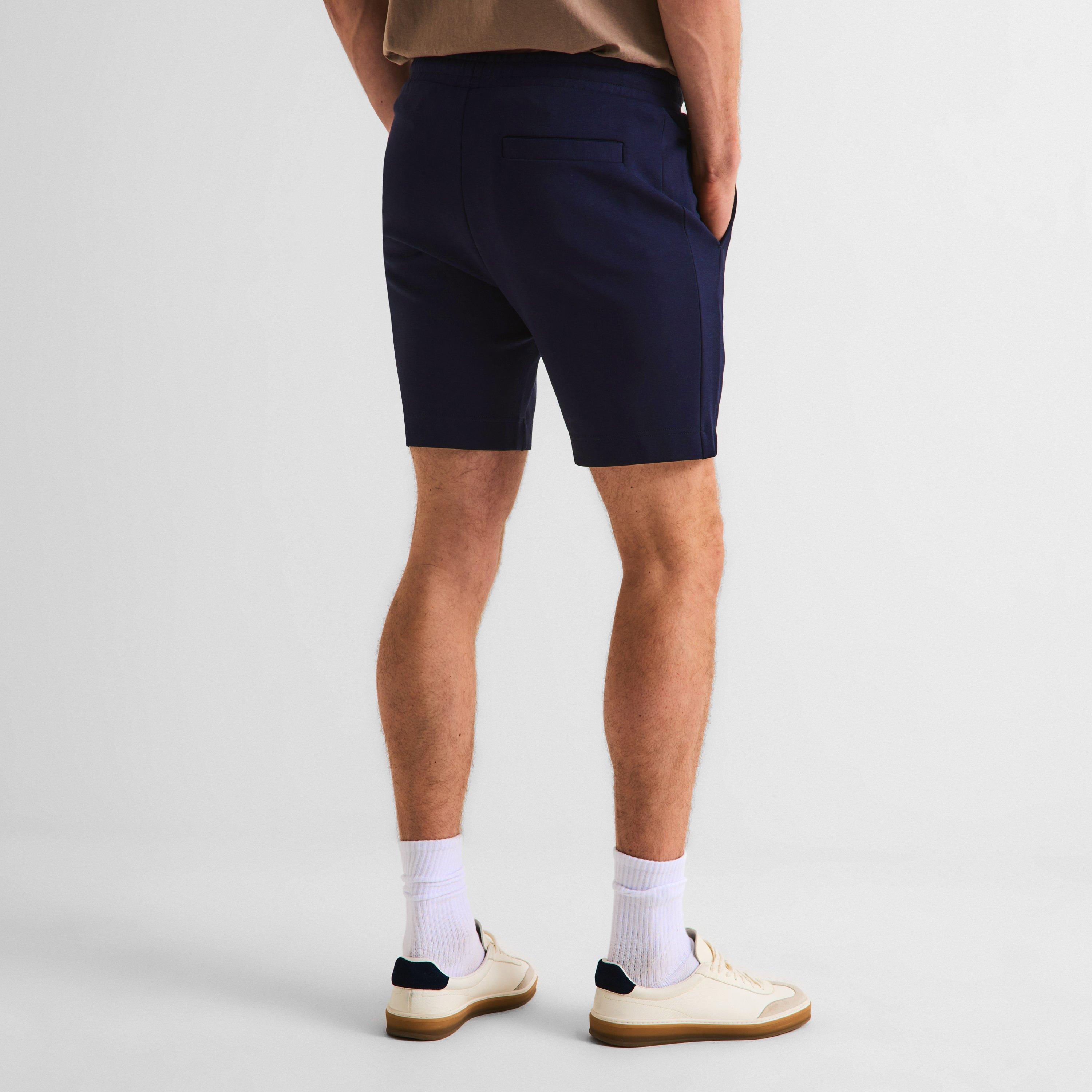 Navy 402 - Boss - Mens BOSS GREEN Soft Fleece Drawstring Shorts - 4