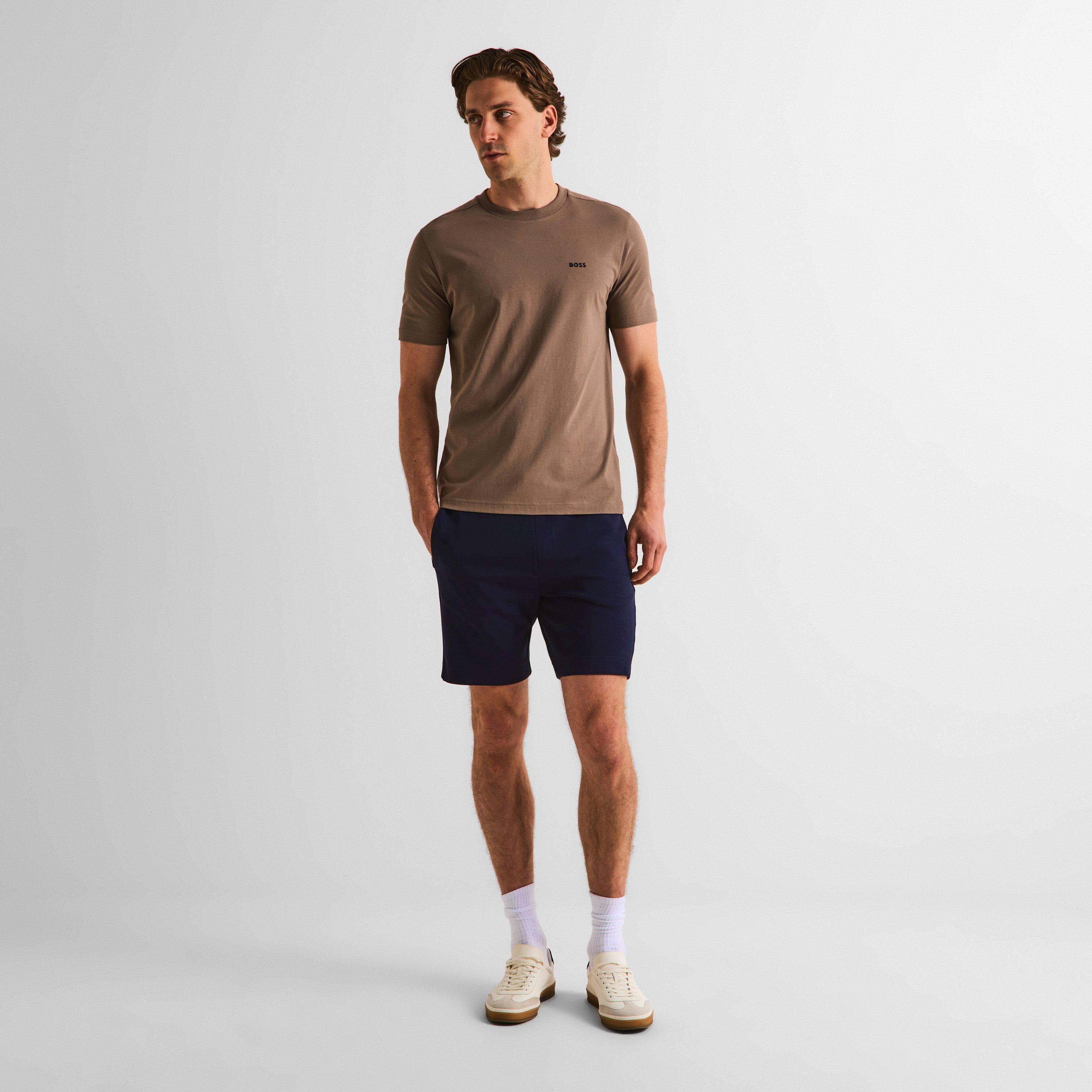 Navy 402 - Boss - Mens BOSS GREEN Soft Fleece Drawstring Shorts - 6