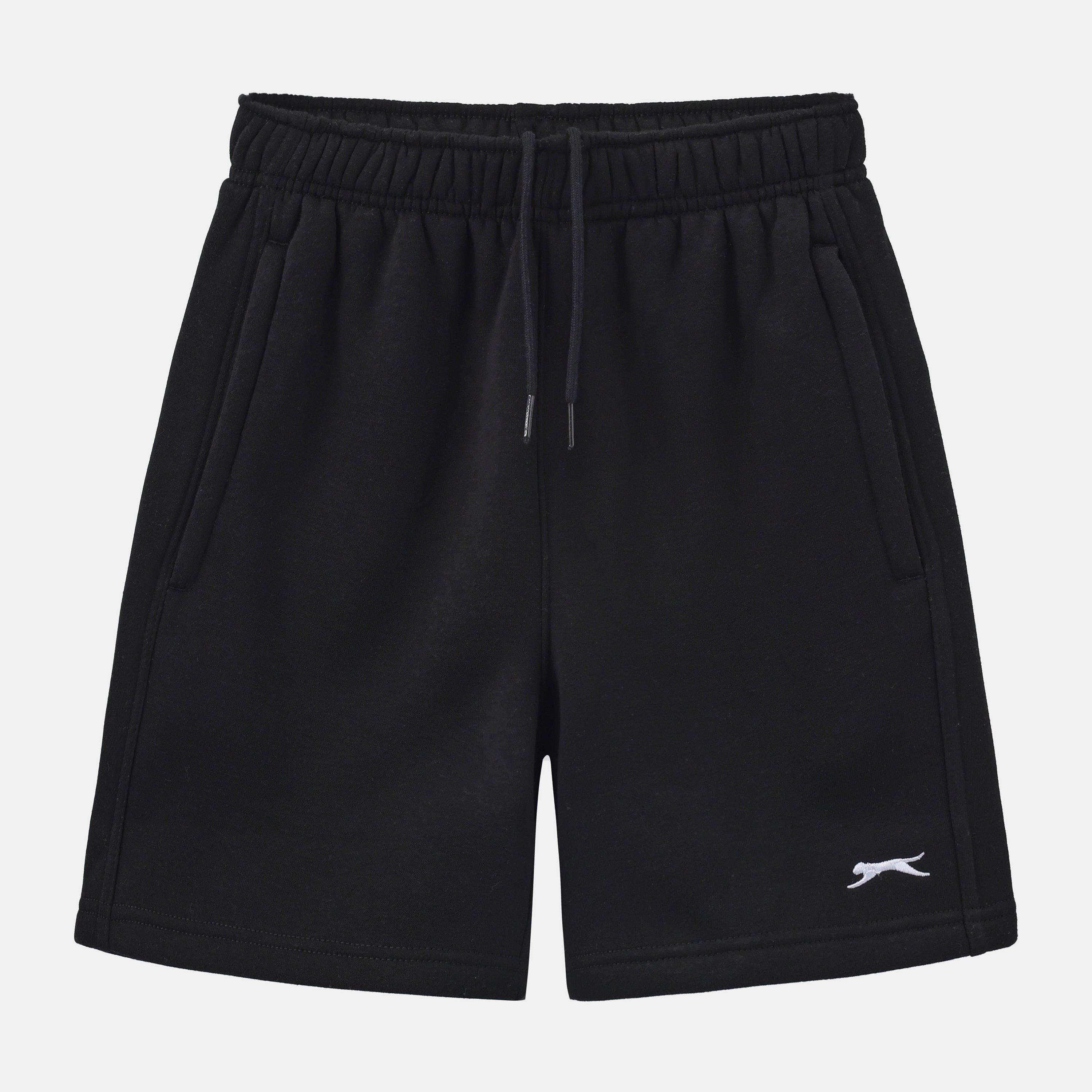 Slazenger Boys Kids Fleece Jogger Shorts - Black - 11-12 Yrs