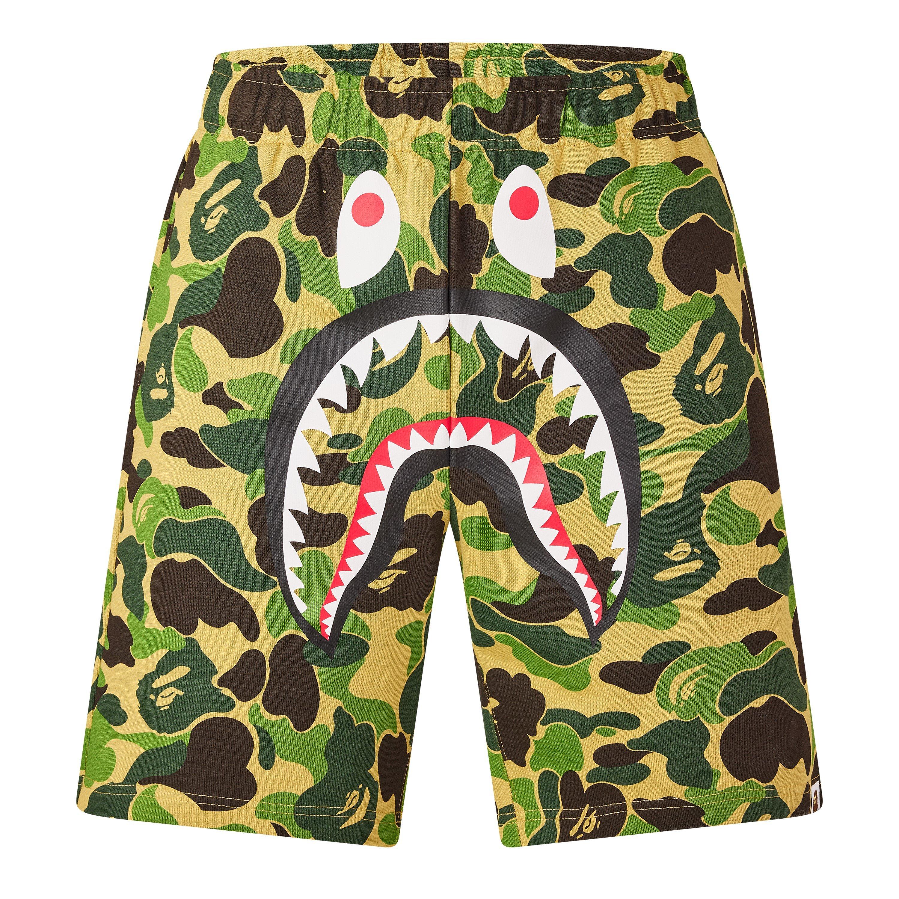 Green - A Bathing Ape - Men's Fleece Jogger Shorts - 1