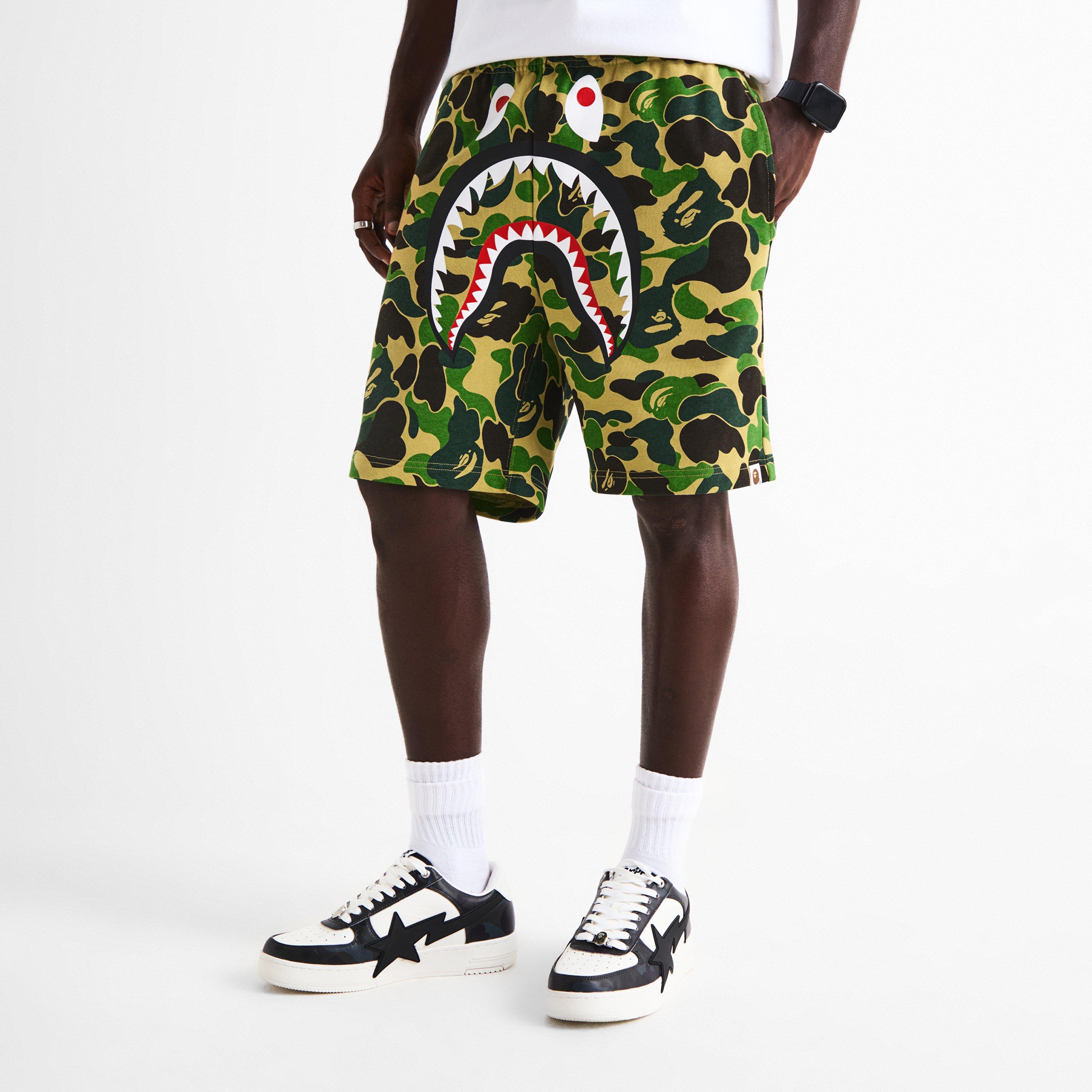 Green - A Bathing Ape - Men's Fleece Jogger Shorts - 3