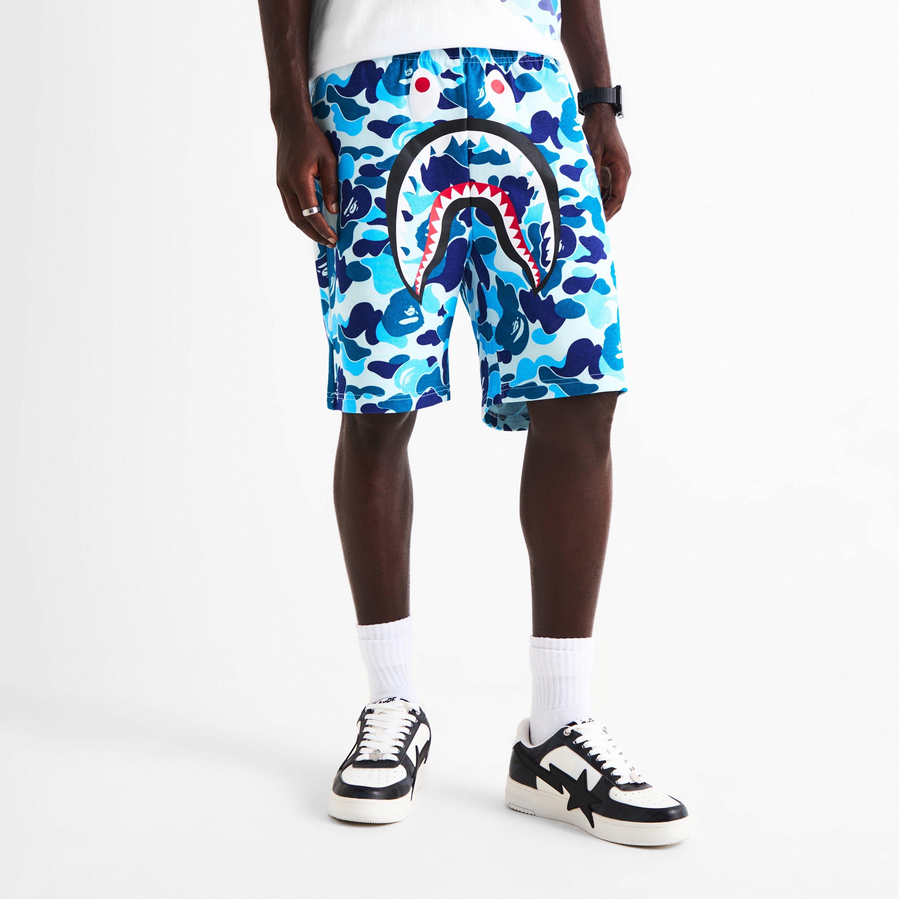Blue - A Bathing Ape - Men's Fleece Jogger Shorts - 3